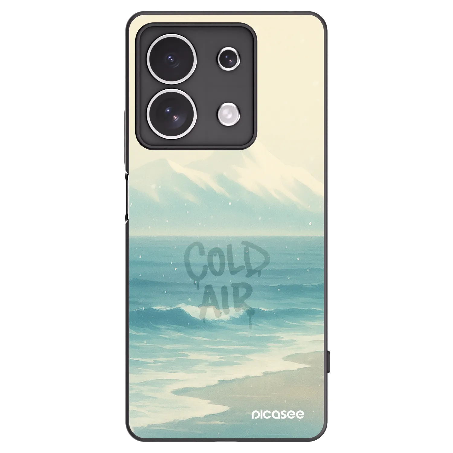 Picasee Μαύρη θήκη σιλικόνης για Xiaomi Redmi Note 13 4G - COLD AIR