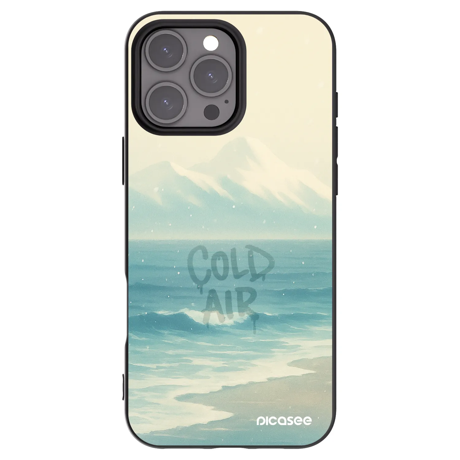 Picasee Μαύρη θήκη σιλικόνης για Apple iPhone 16 Pro Max - COLD AIR