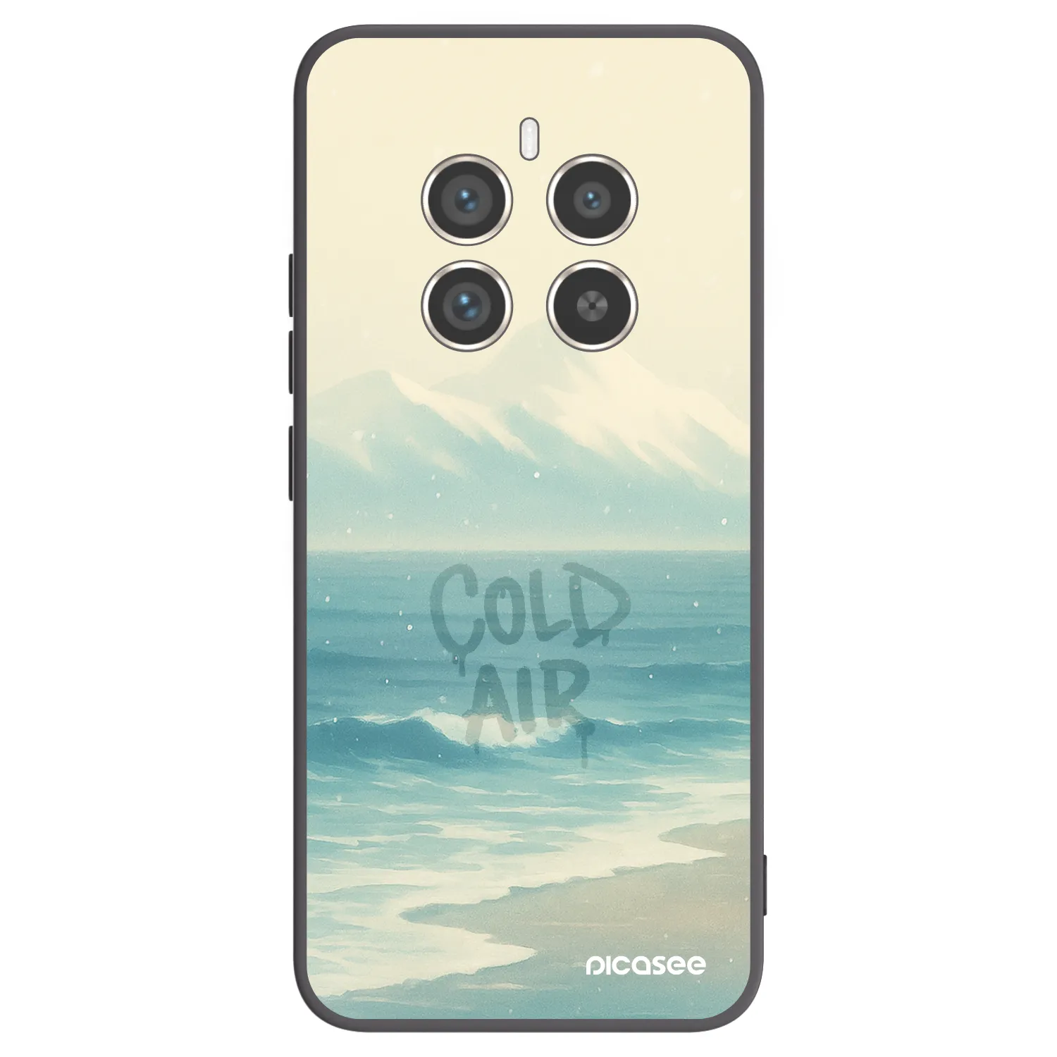 Picasee Μαύρη θήκη σιλικόνης για Realme 12 Pro 5G - COLD AIR
