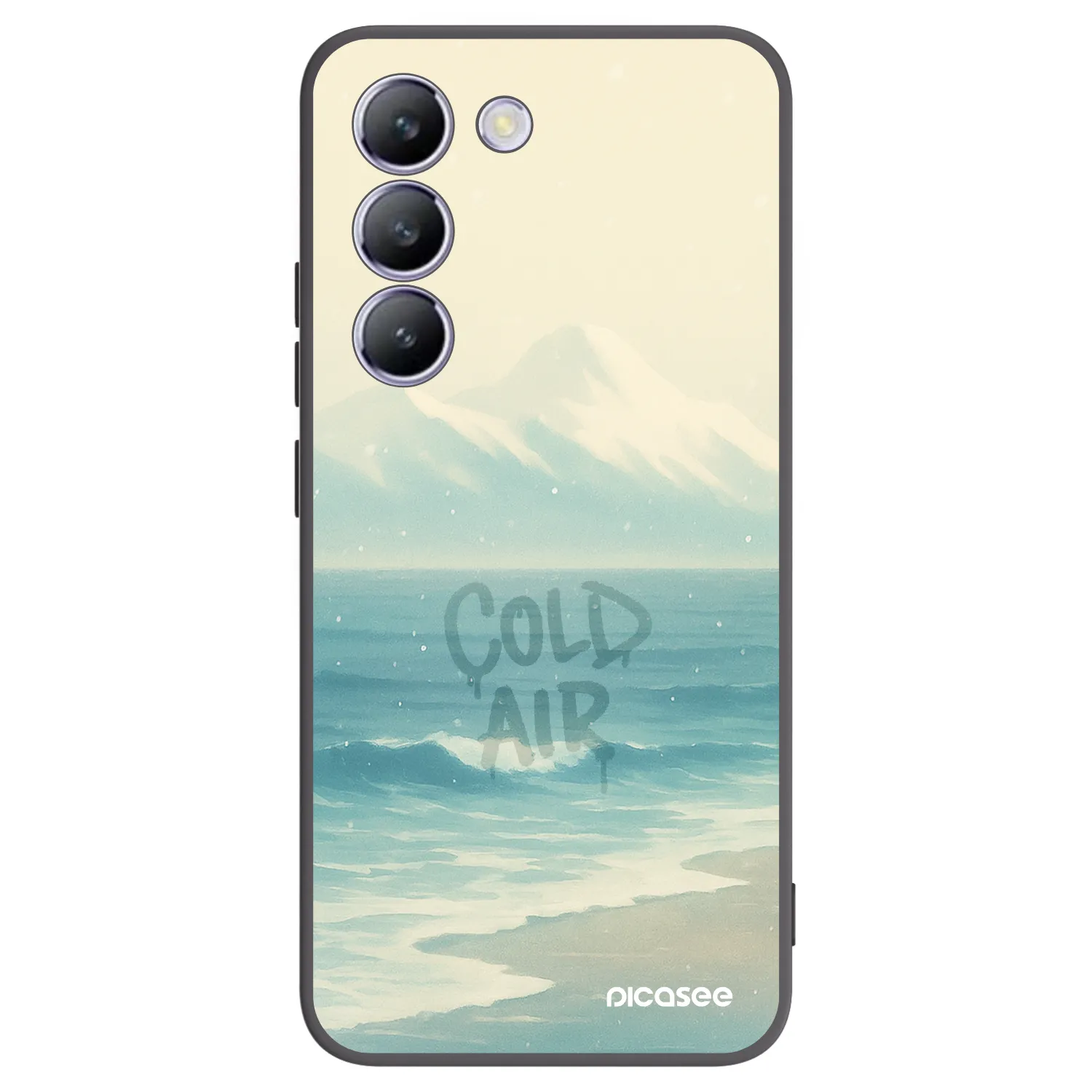 Picasee Μαύρη θήκη σιλικόνης για Vivo V40 SE 5G - COLD AIR