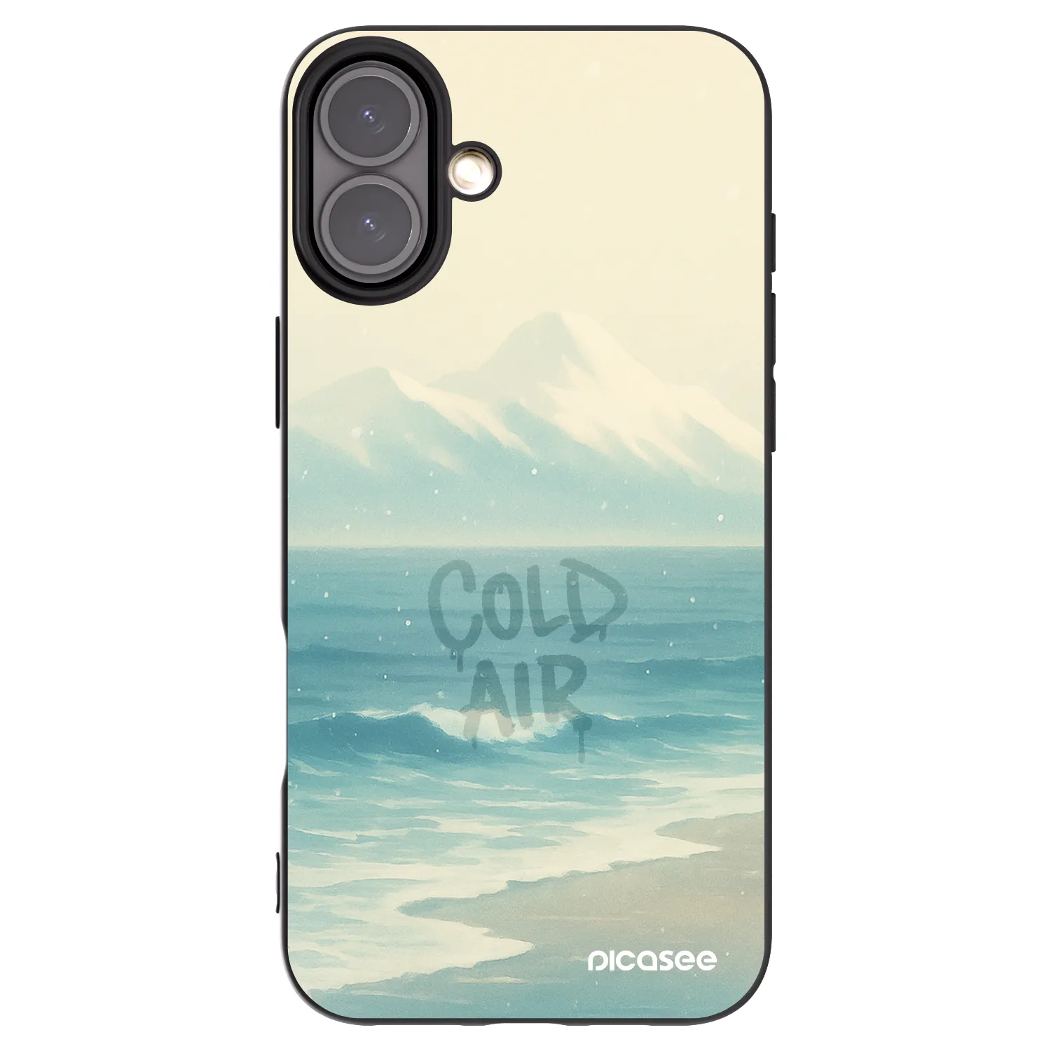 Picasee Μαύρη θήκη σιλικόνης για Apple iPhone 16 Plus - COLD AIR