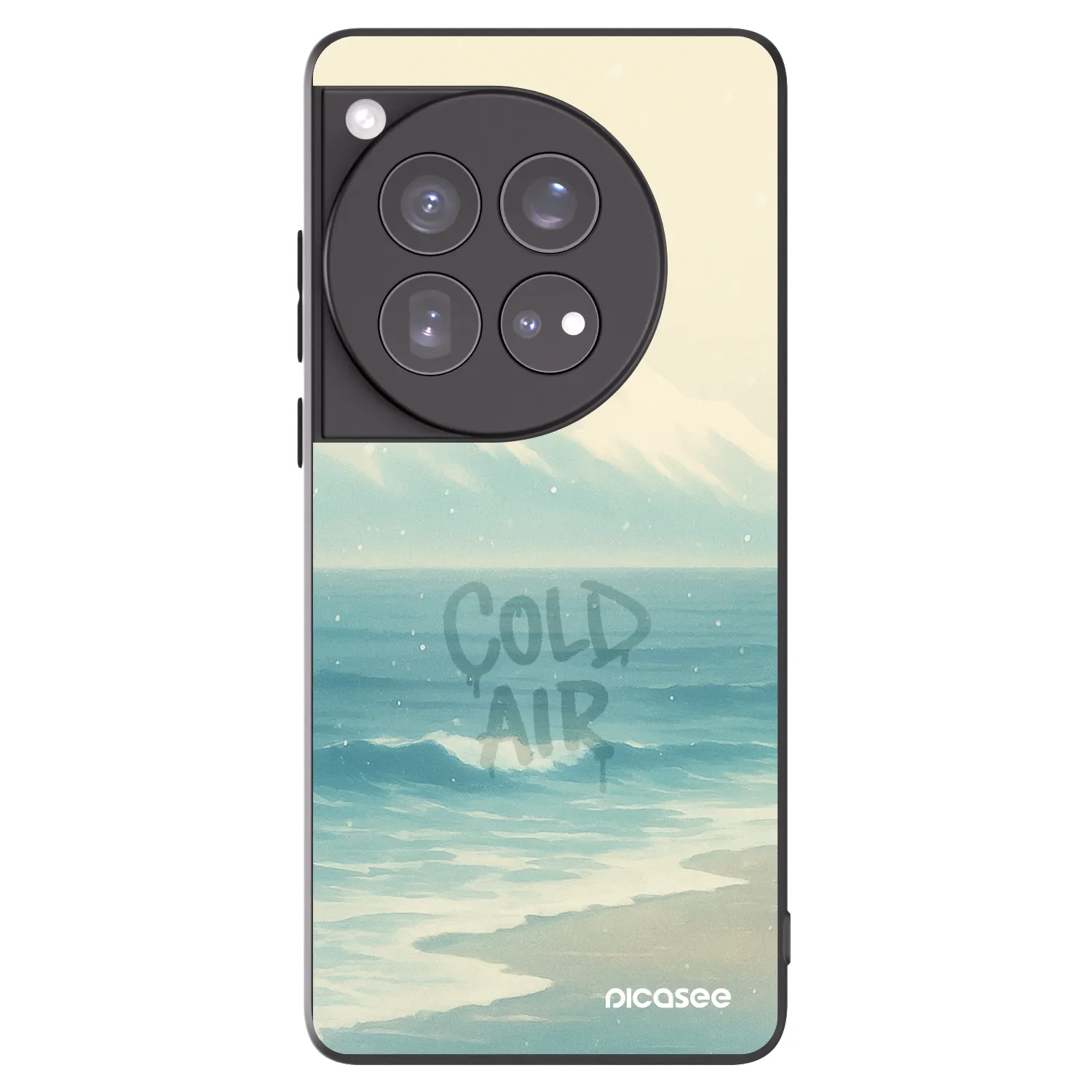 Picasee Μαύρη θήκη σιλικόνης για OnePlus 12 5G - COLD AIR