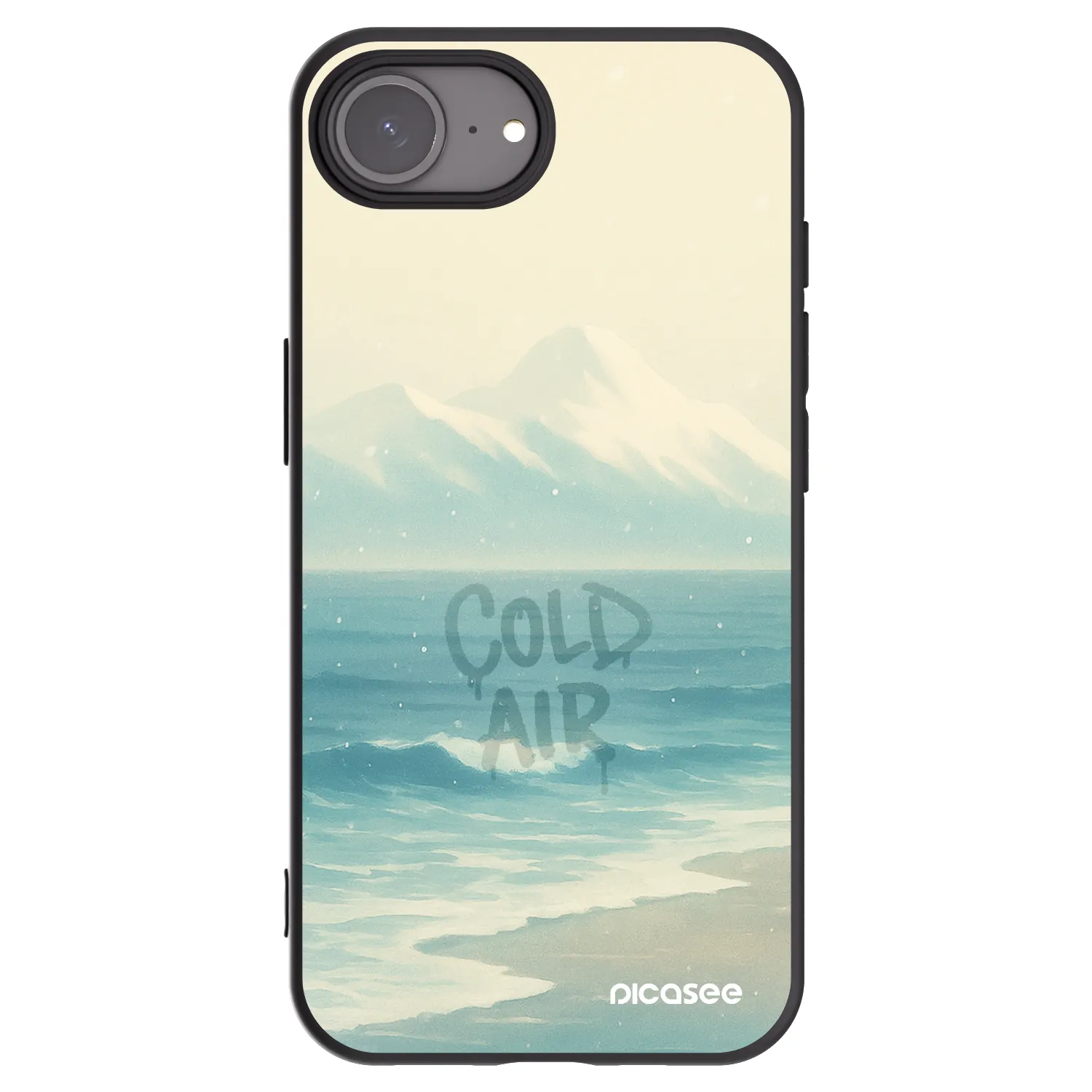 Picasee Μαύρη θήκη σιλικόνης για Apple iPhone 16e - COLD AIR
