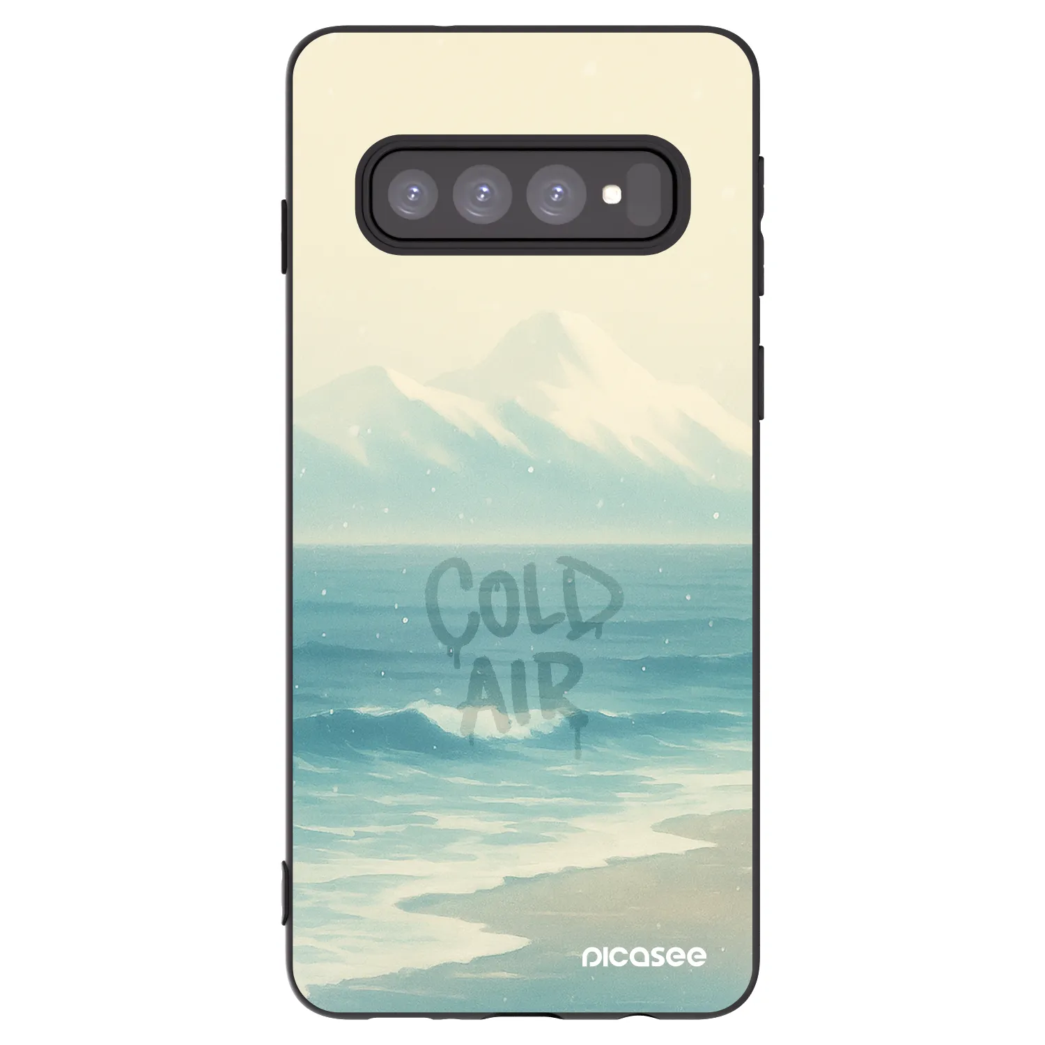 Picasee Μαύρη θήκη σιλικόνης για Samsung Galaxy S10 G973 - COLD AIR
