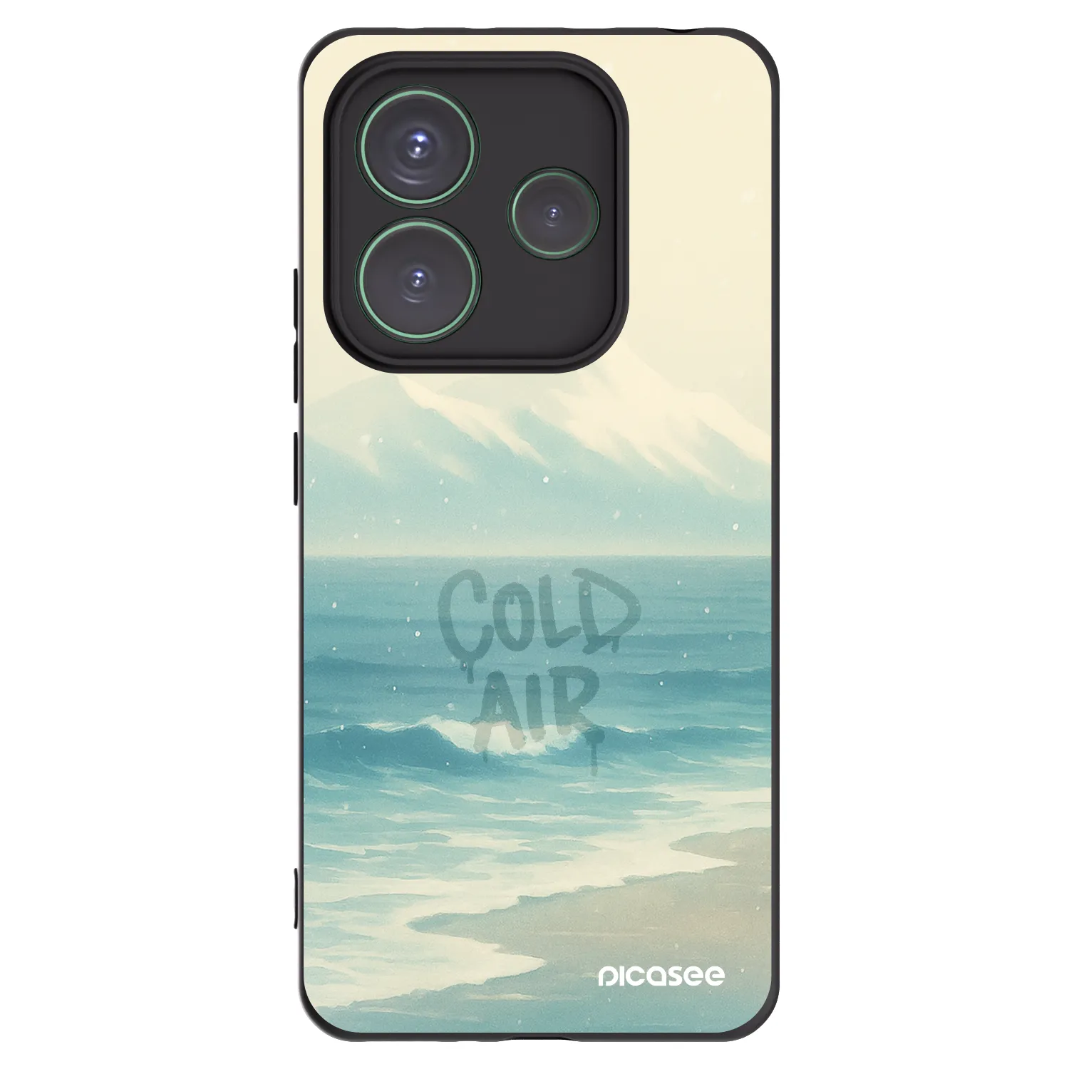 Picasee Μαύρη θήκη σιλικόνης για Xiaomi Redmi Note 14 5G - COLD AIR