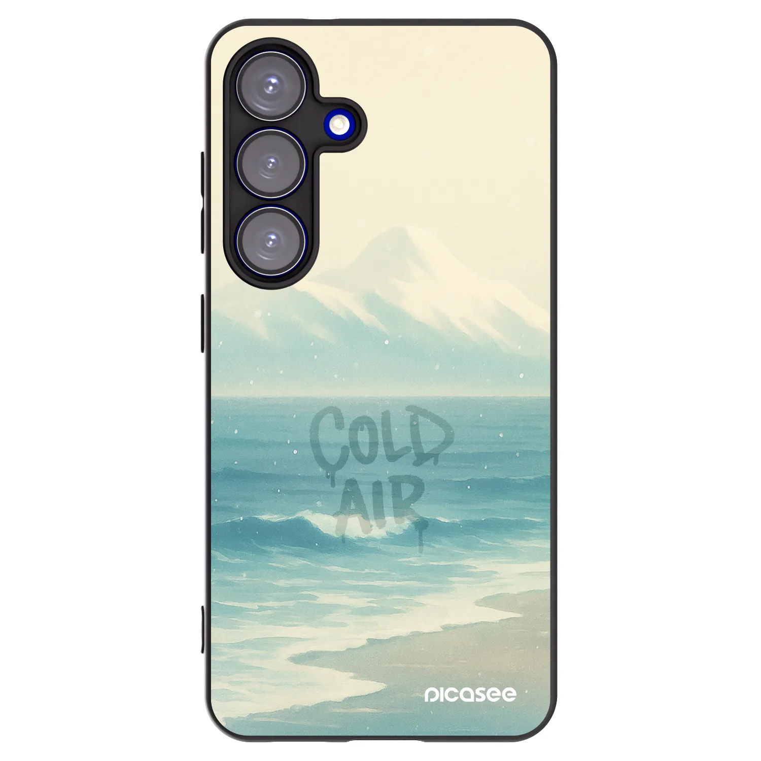 Picasee Μαύρη θήκη σιλικόνης για Samsung Galaxy S25 5G - COLD AIR
