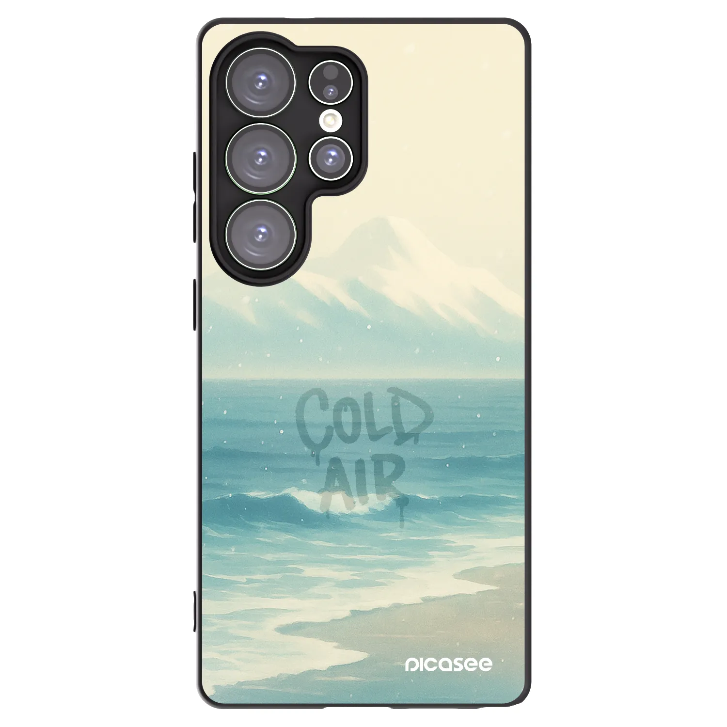 Picasee Μαύρη θήκη σιλικόνης για Samsung Galaxy S25 Ultra 5G - COLD AIR