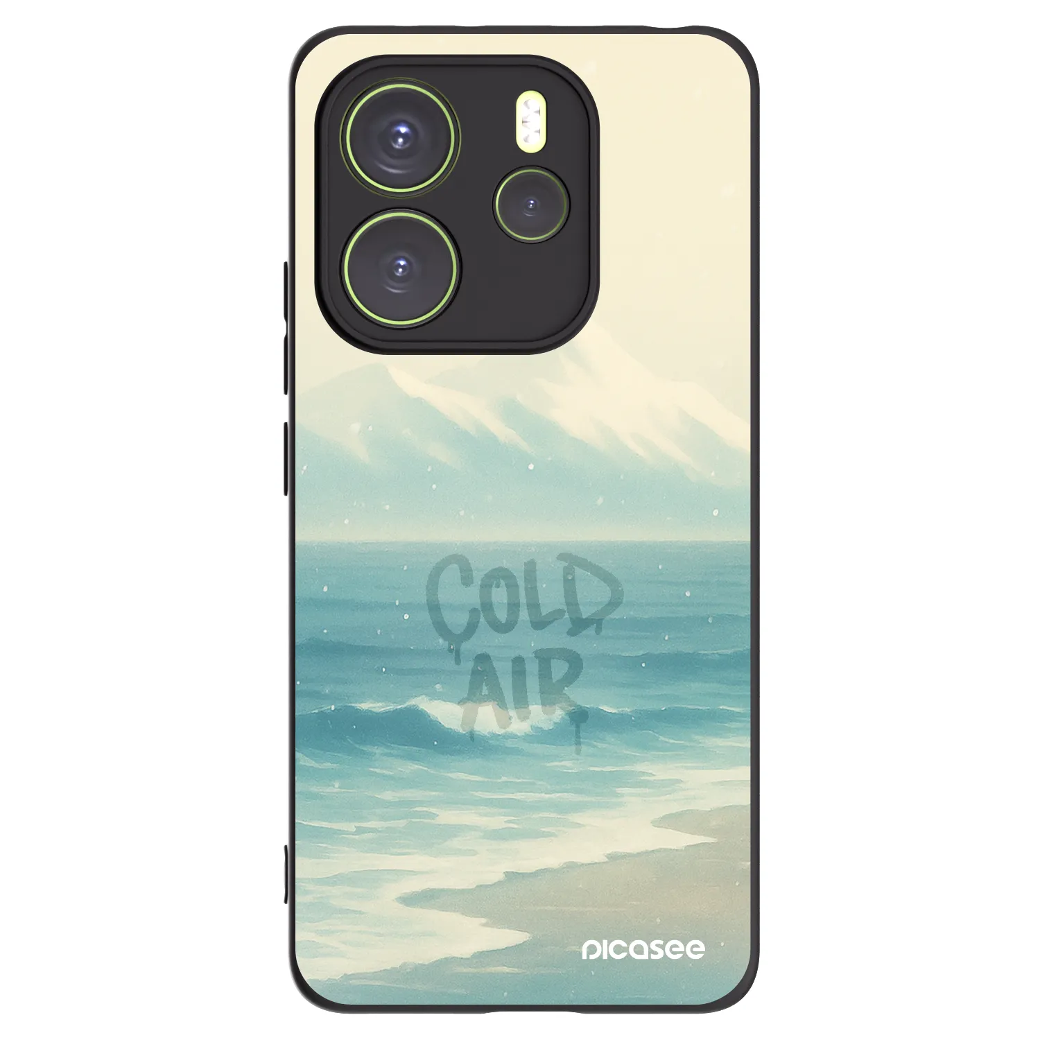 Picasee Μαύρη θήκη σιλικόνης για Xiaomi Redmi Note 14 4G - COLD AIR