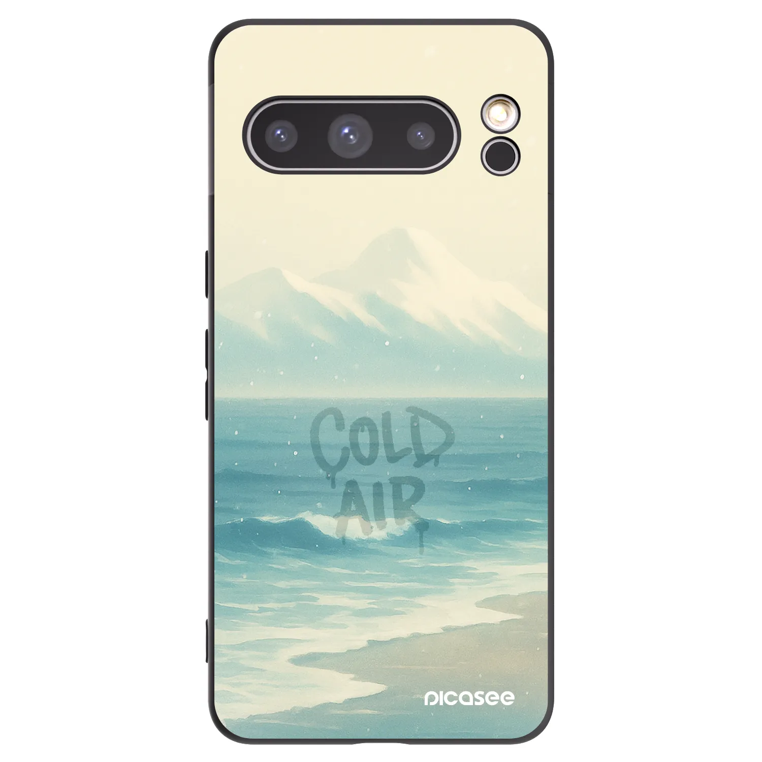 Picasee Μαύρη θήκη σιλικόνης για Google Pixel 8 Pro - COLD AIR