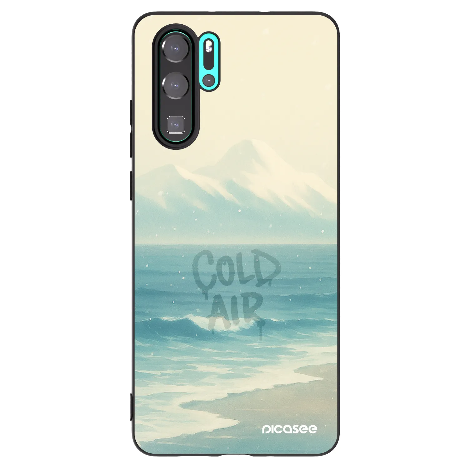 Picasee Μαύρη θήκη σιλικόνης για Huawei P30 Pro - COLD AIR