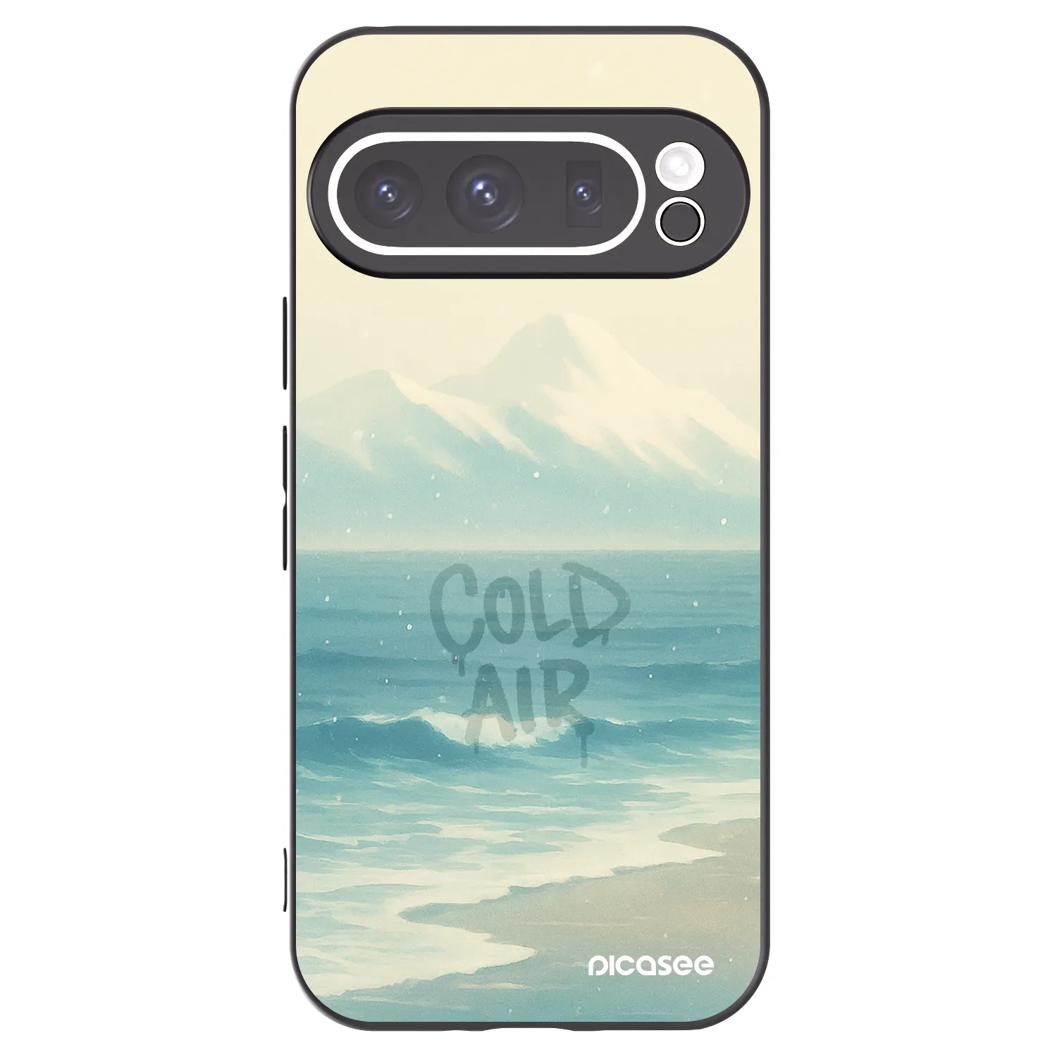 Picasee Μαύρη θήκη σιλικόνης για Google Pixel 9 Pro - COLD AIR