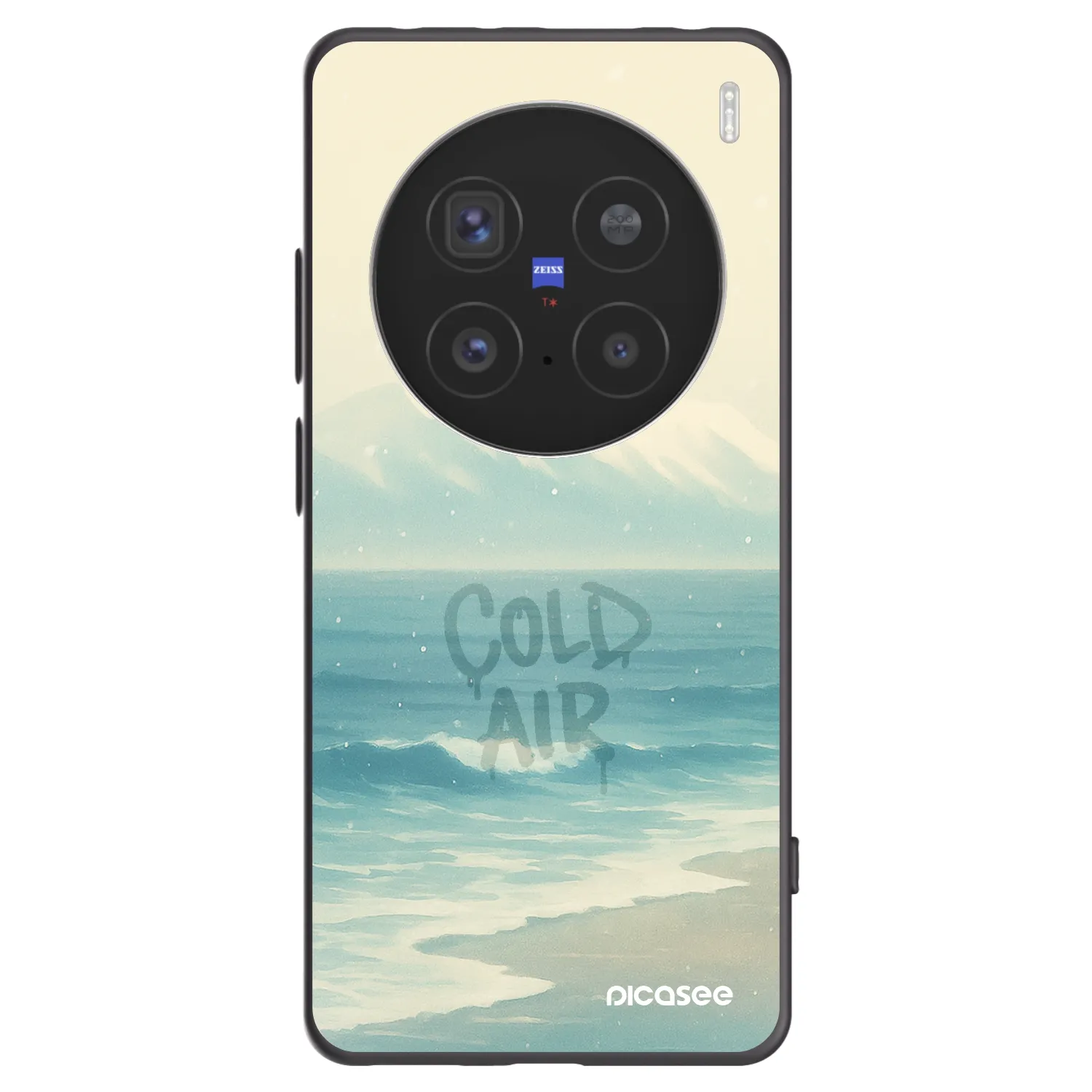 Picasee Μαύρη θήκη σιλικόνης για Vivo X200 Pro - COLD AIR