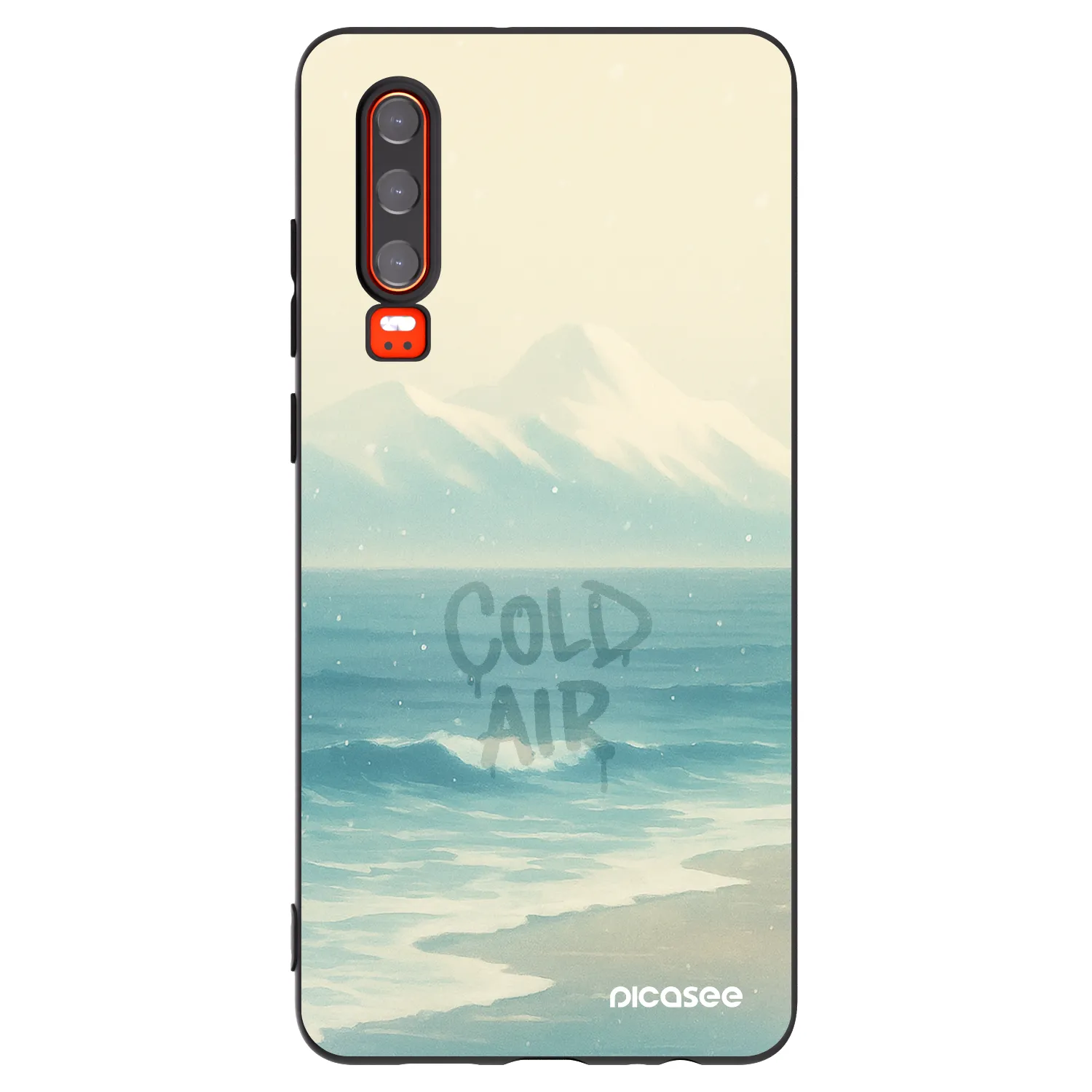 Picasee Μαύρη θήκη σιλικόνης για Huawei P30 - COLD AIR