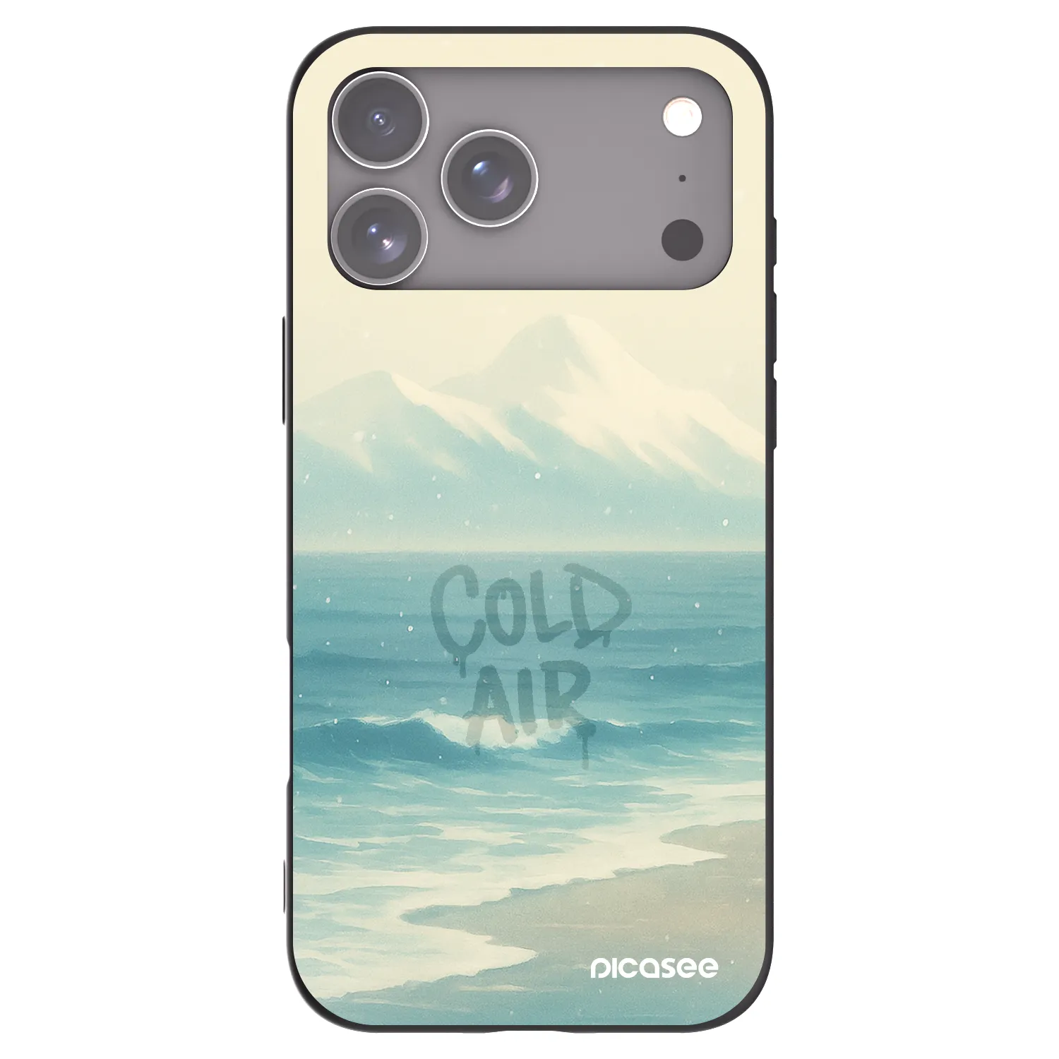 Picasee Μαύρη θήκη σιλικόνης για Apple iPhone 17 Pro Max - COLD AIR