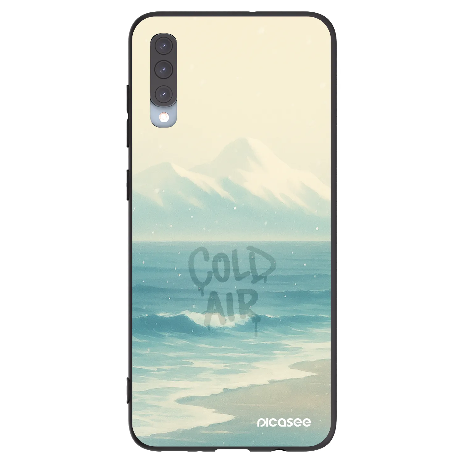 Picasee Μαύρη θήκη σιλικόνης για Samsung Galaxy A70 A705F - COLD AIR