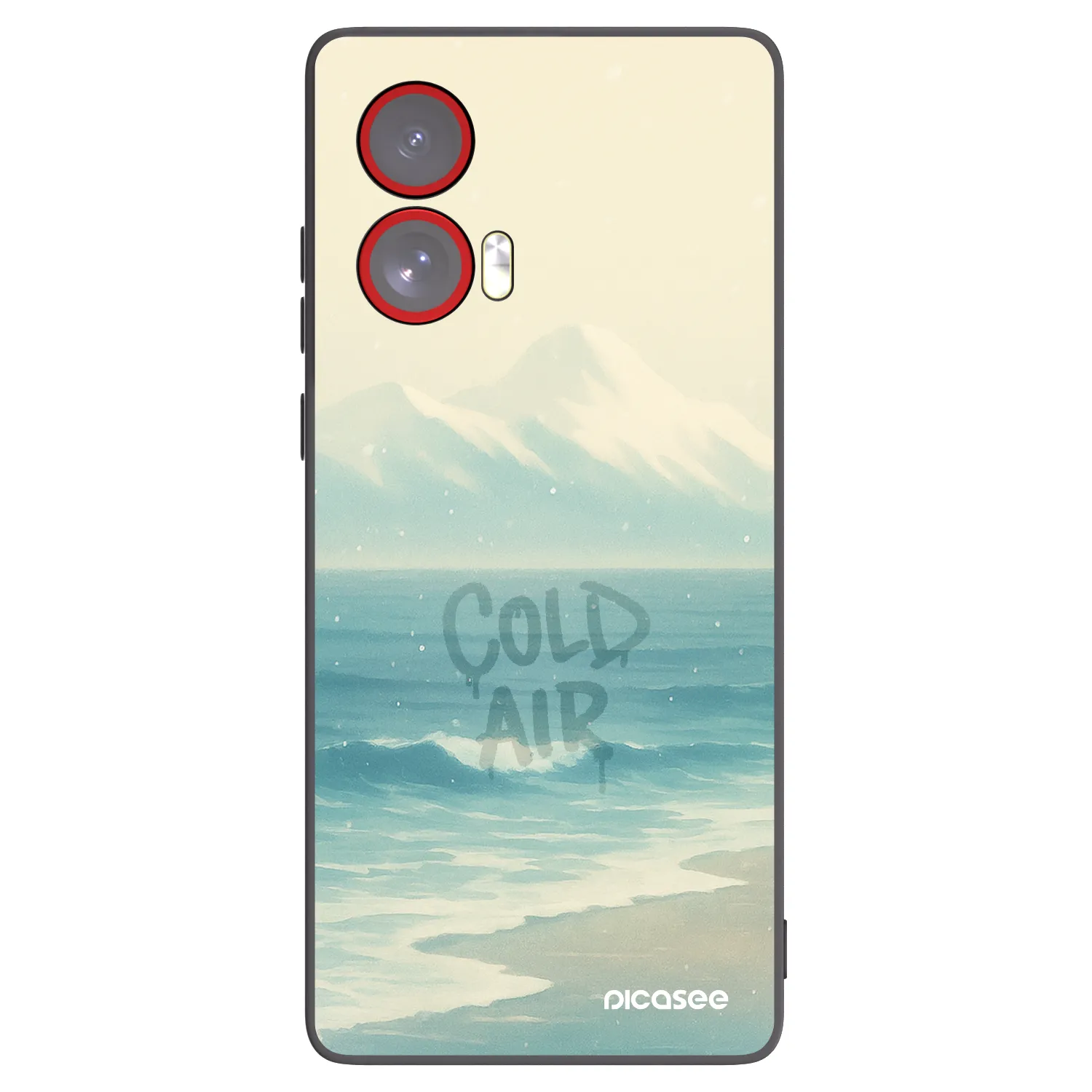 Picasee Μαύρη θήκη σιλικόνης για Motorola Edge 50 Fusion - COLD AIR