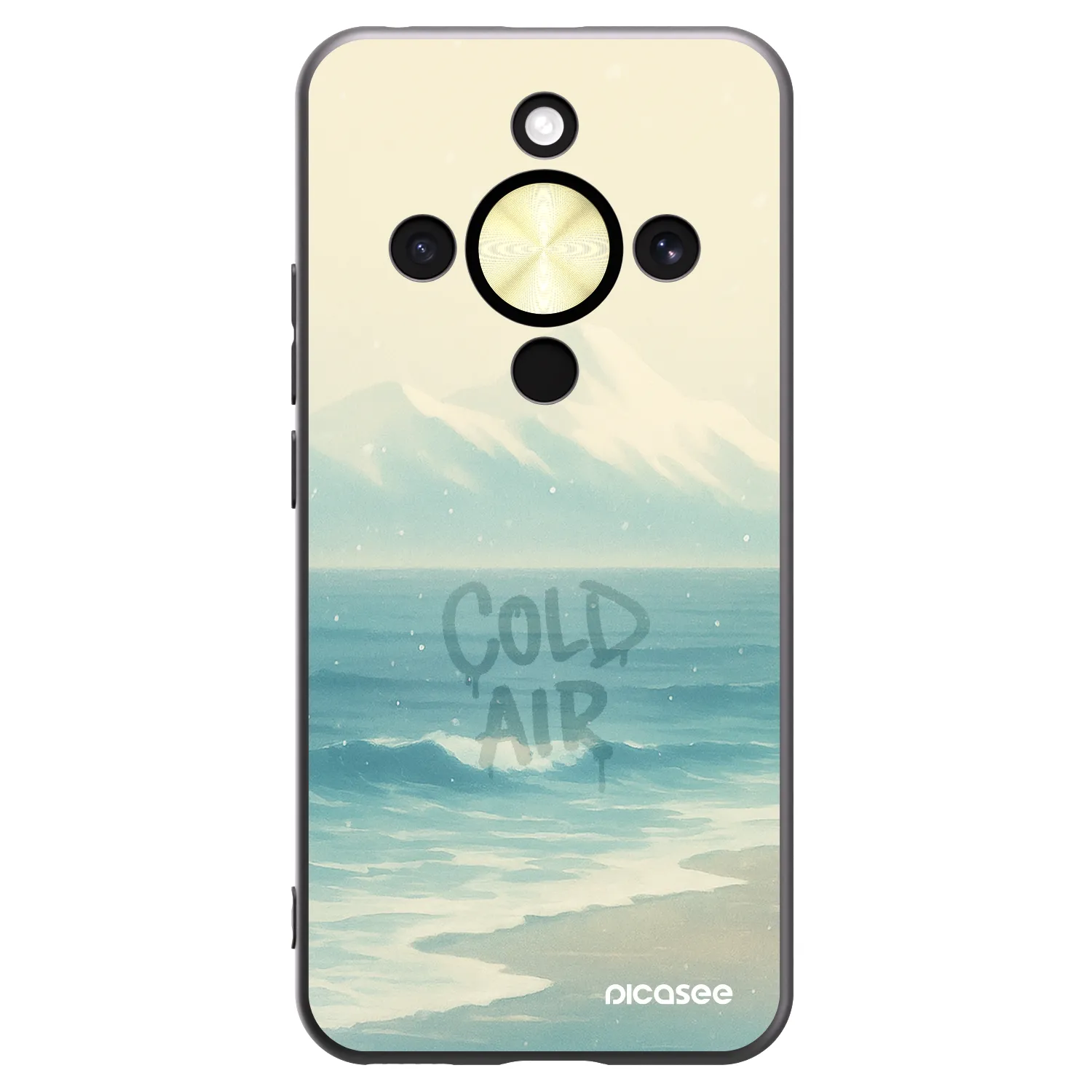 Picasee Μαύρη θήκη σιλικόνης για Honor Magic8 Lite 5G - COLD AIR