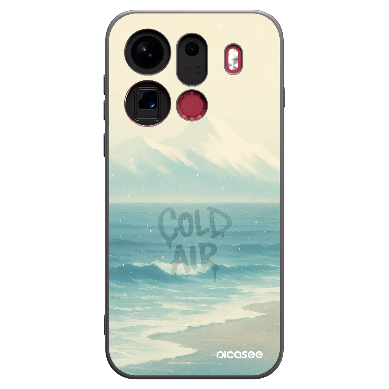 Picasee Μαύρη θήκη σιλικόνης για OPPO Find X9 Pro - COLD AIR