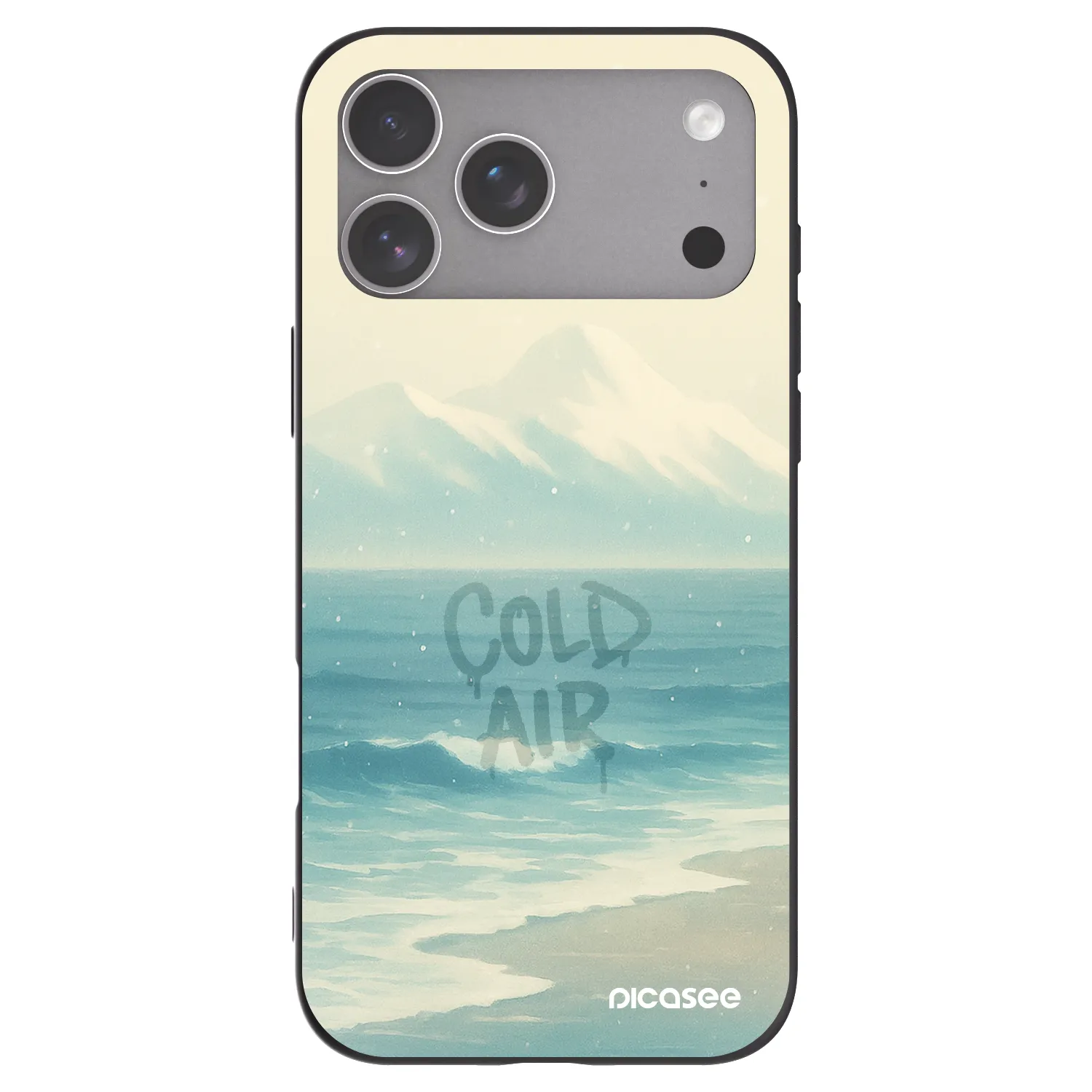 Picasee Μαύρη θήκη σιλικόνης για Apple iPhone 18 Pro Max - COLD AIR