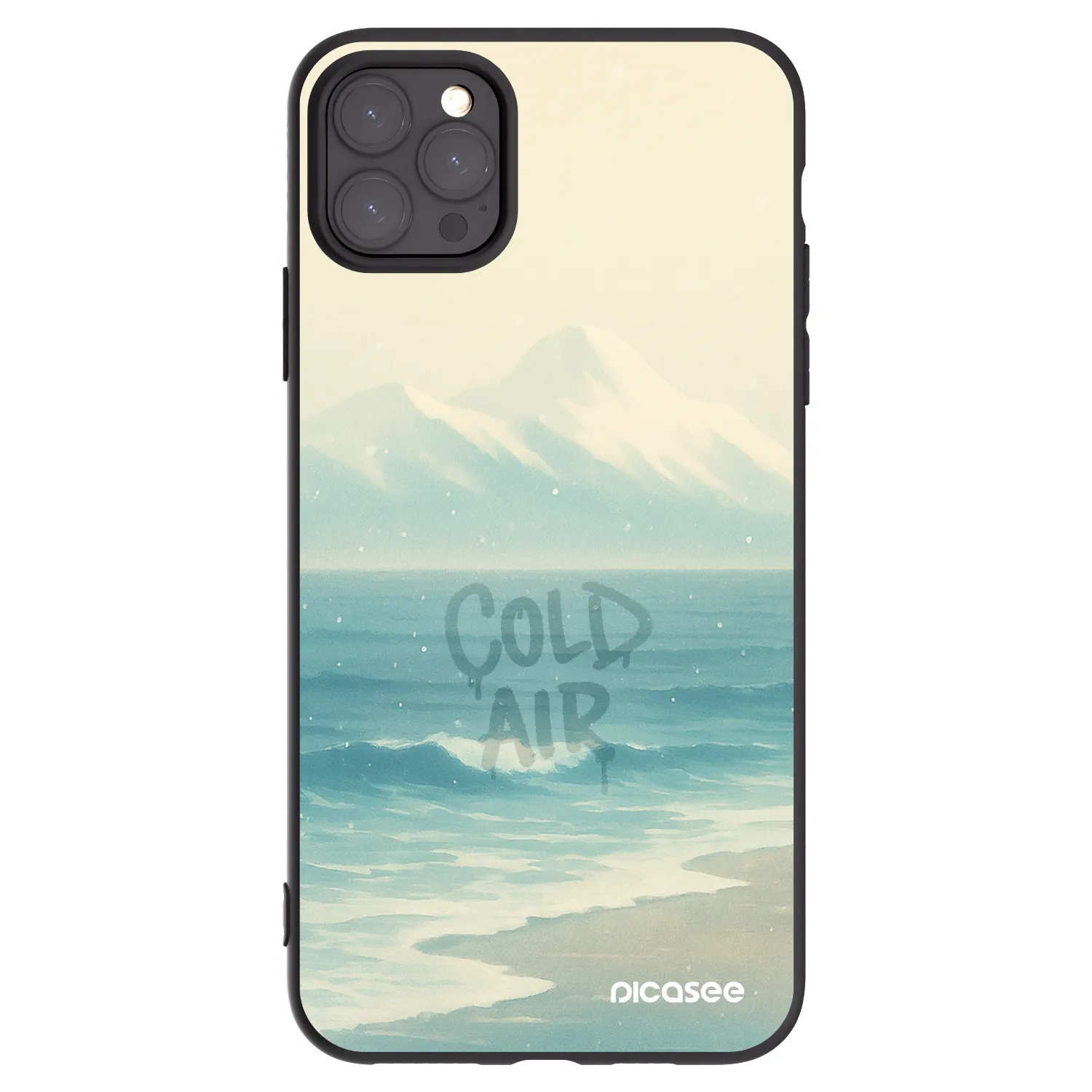 Picasee Μαύρη θήκη σιλικόνης για Apple iPhone 11 Pro Max - COLD AIR