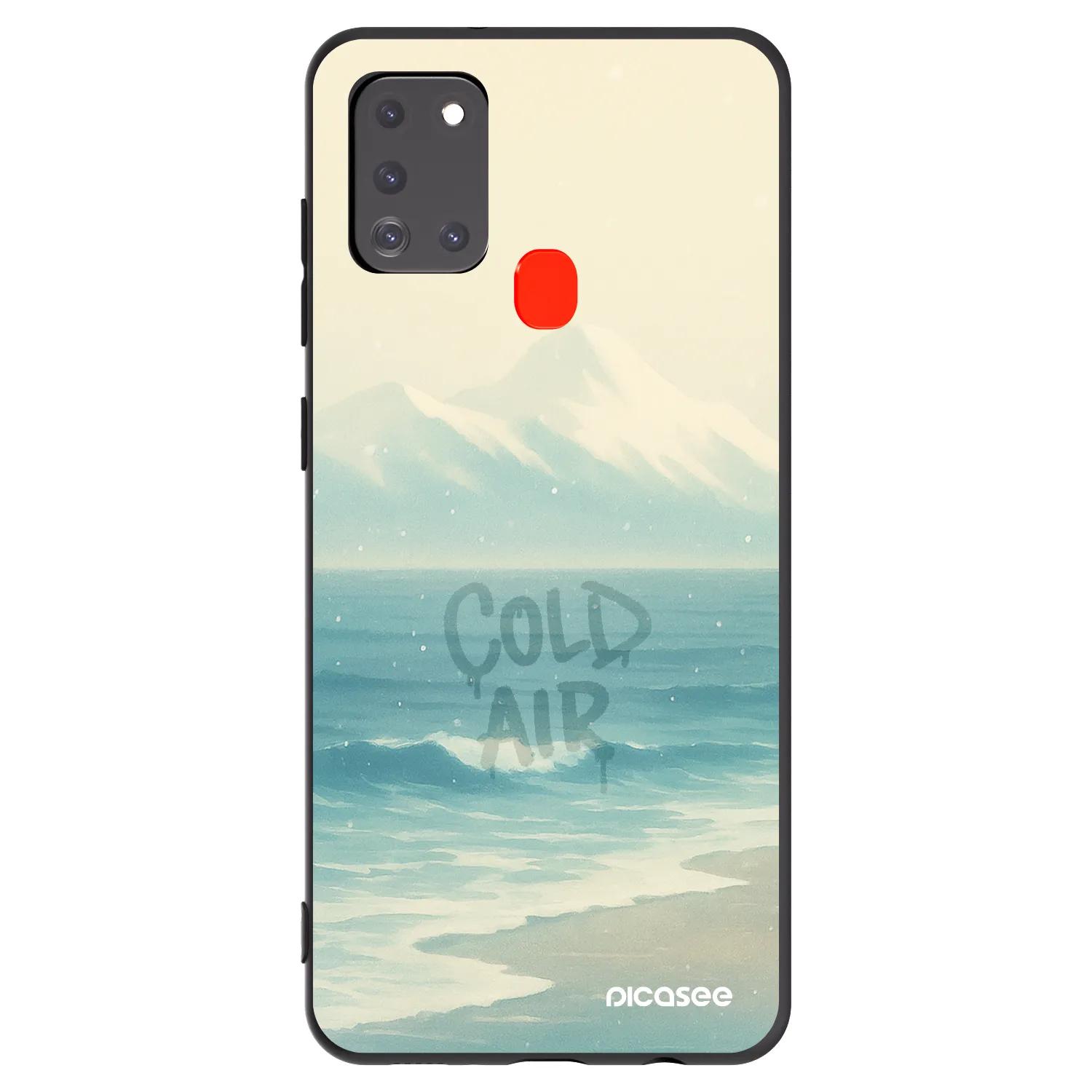 Picasee Μαύρη θήκη σιλικόνης για Samsung Galaxy A21s - COLD AIR