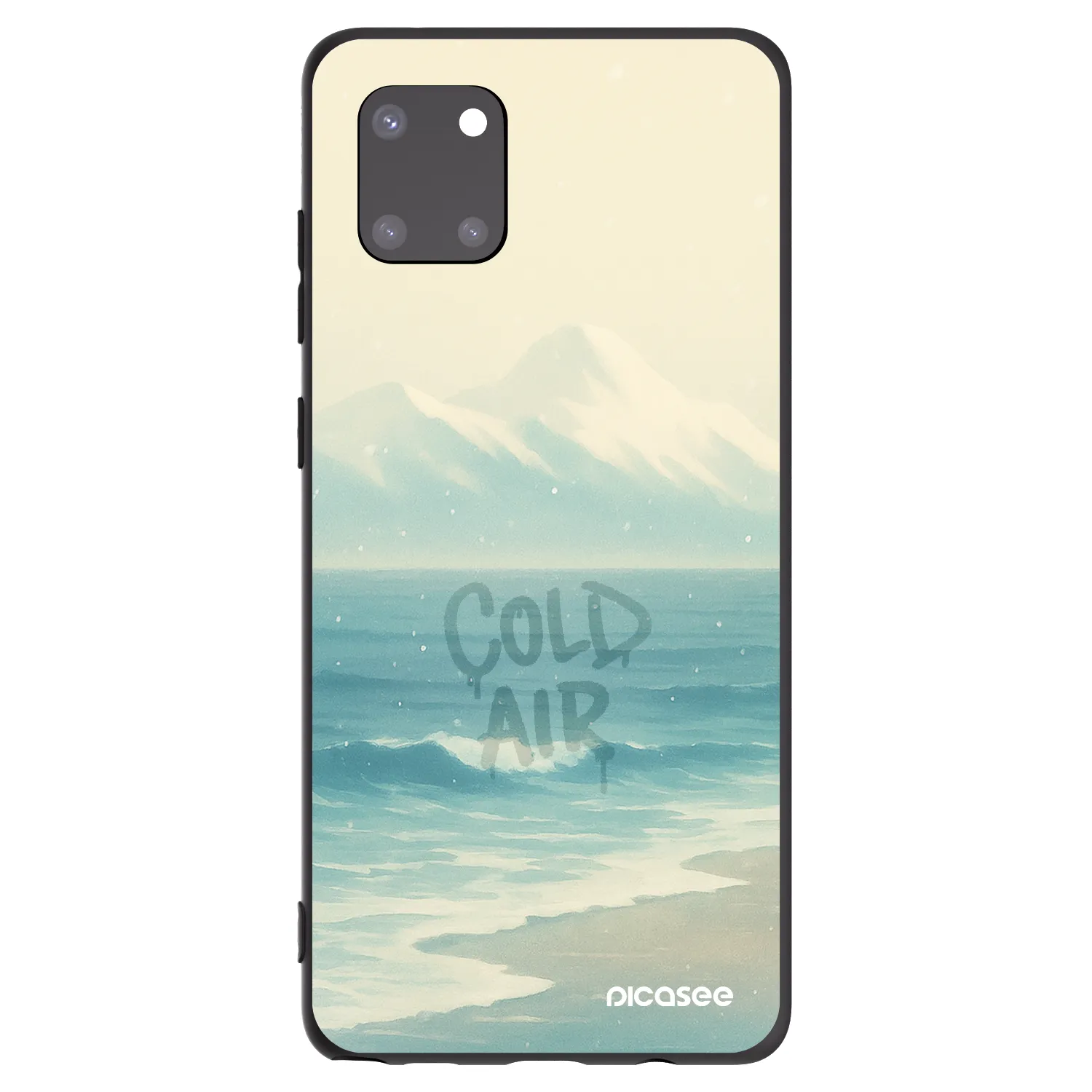 Picasee Μαύρη θήκη σιλικόνης για Samsung Galaxy Note 10 Lite N770F - COLD AIR