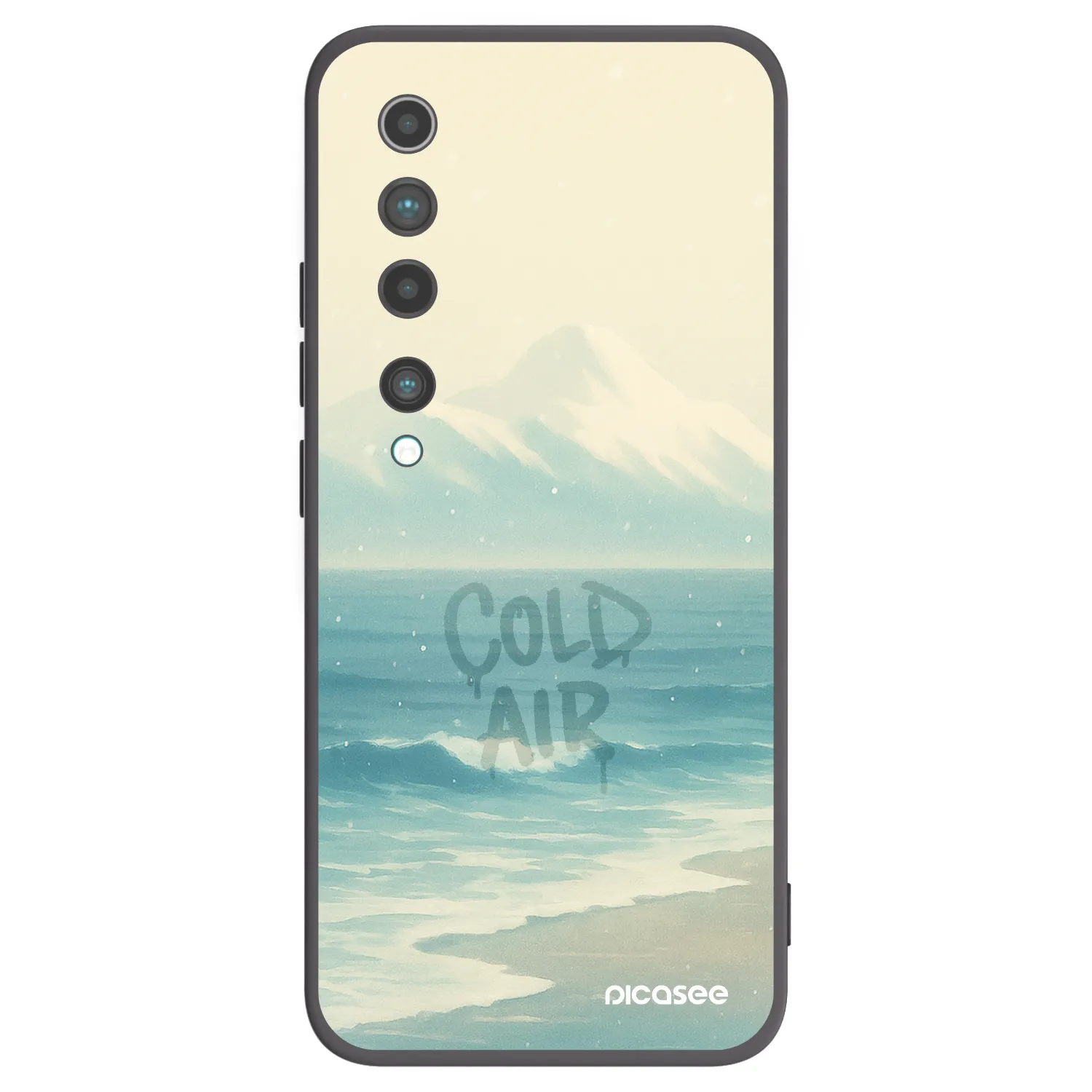 Picasee Μαύρη θήκη σιλικόνης για Xiaomi Mi 10 - COLD AIR