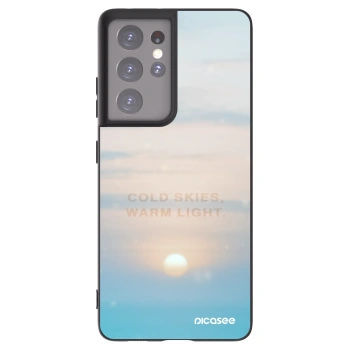 Picasee Μαύρη θήκη σιλικόνης για Samsung Galaxy S21 Ultra 5G G998B - COLD SKIES
