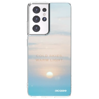 Picasee διαφανής θήκη σιλικόνης Samsung Galaxy S21 Ultra 5G G998B - COLD SKIES
