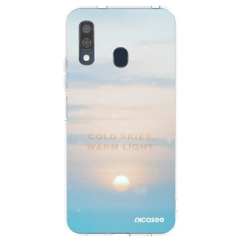 Picasee διαφανής θήκη σιλικόνης Samsung Galaxy A40 A405F - COLD SKIES