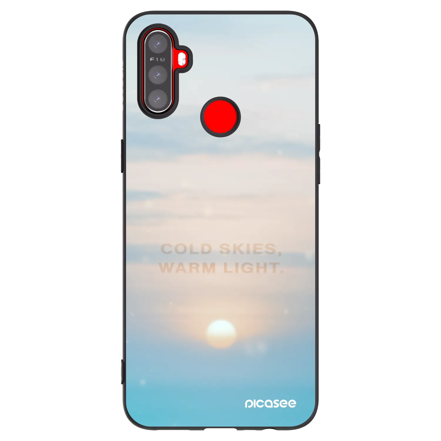 Picasee Μαύρη θήκη σιλικόνης για Realme C3 - COLD SKIES