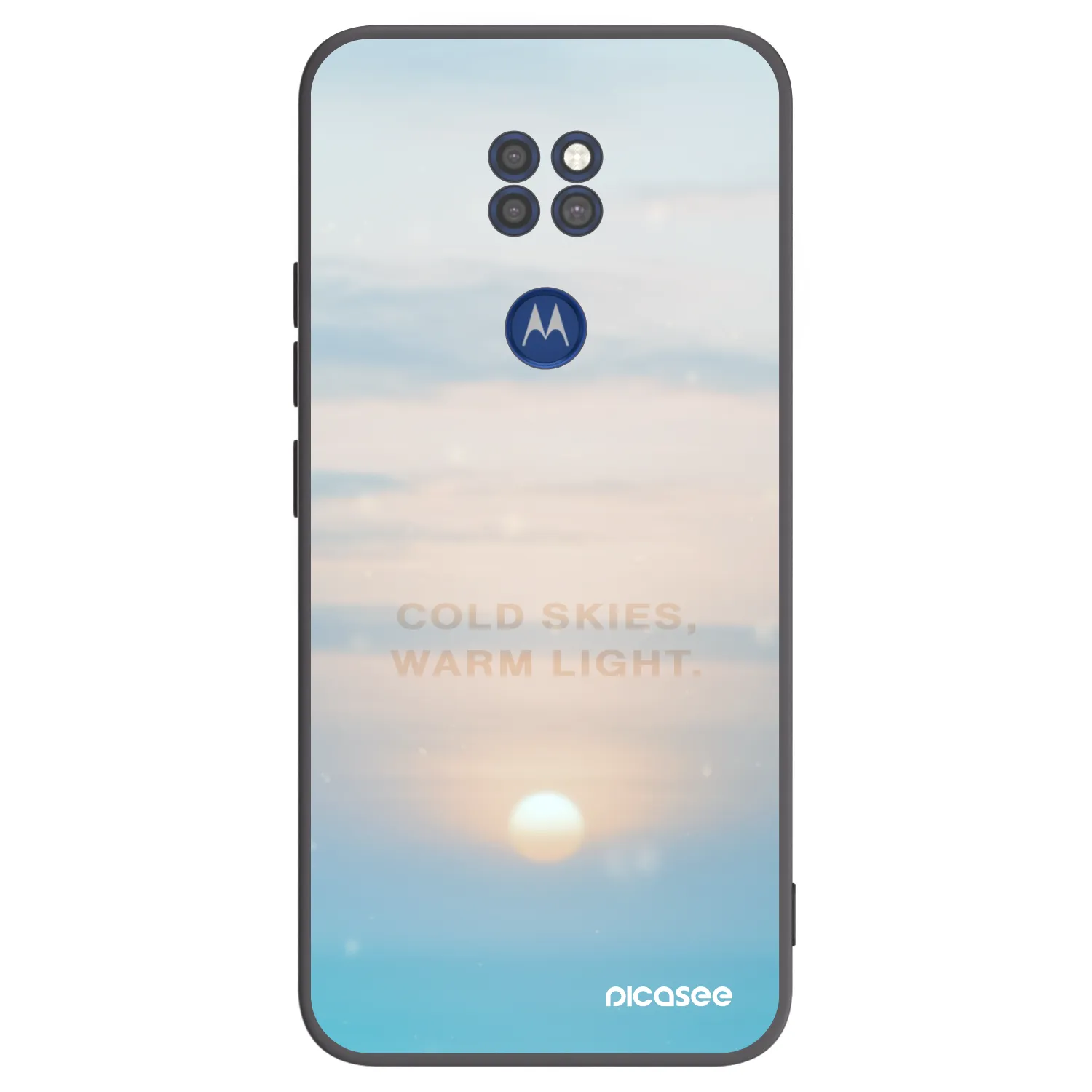 Picasee Μαύρη θήκη σιλικόνης για Motorola Moto G9 Play - COLD SKIES