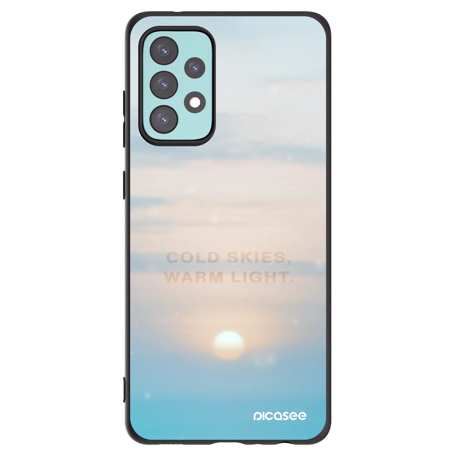 Picasee Μαύρη θήκη σιλικόνης για Samsung Galaxy A72 A725F - COLD SKIES