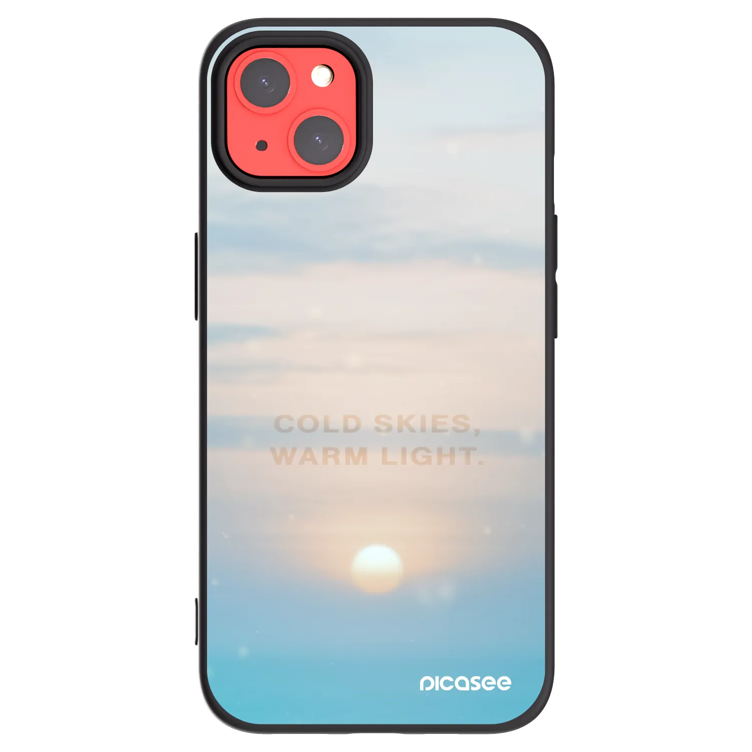 Picasee Μαύρη θήκη σιλικόνης για Apple iPhone 13 - COLD SKIES