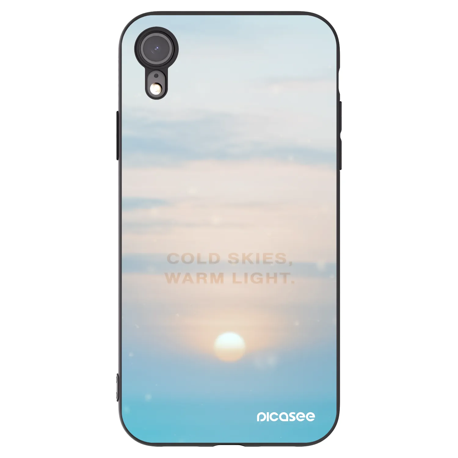Picasee Μαύρη θήκη σιλικόνης για Apple iPhone XR - COLD SKIES