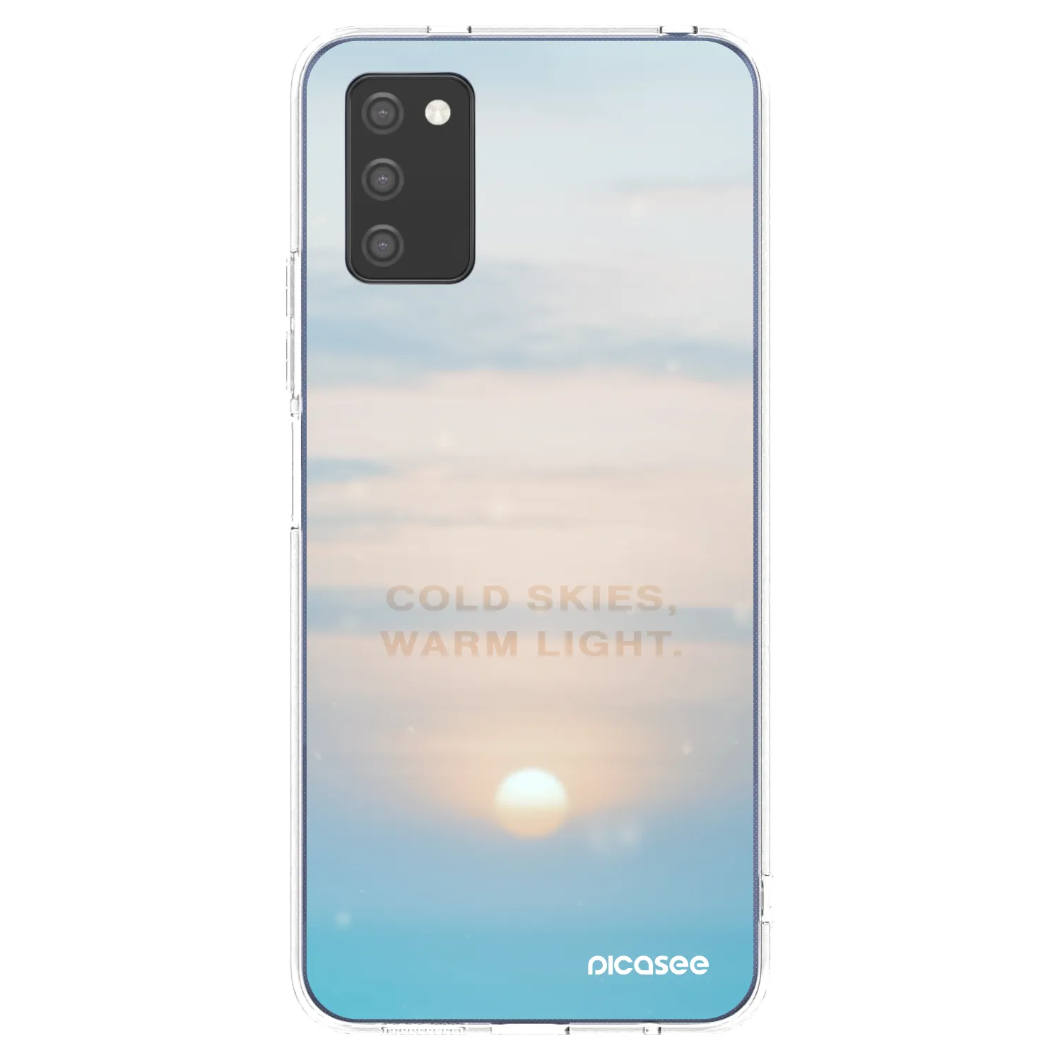 Picasee διαφανής θήκη σιλικόνης Samsung Galaxy A02s A025G - COLD SKIES