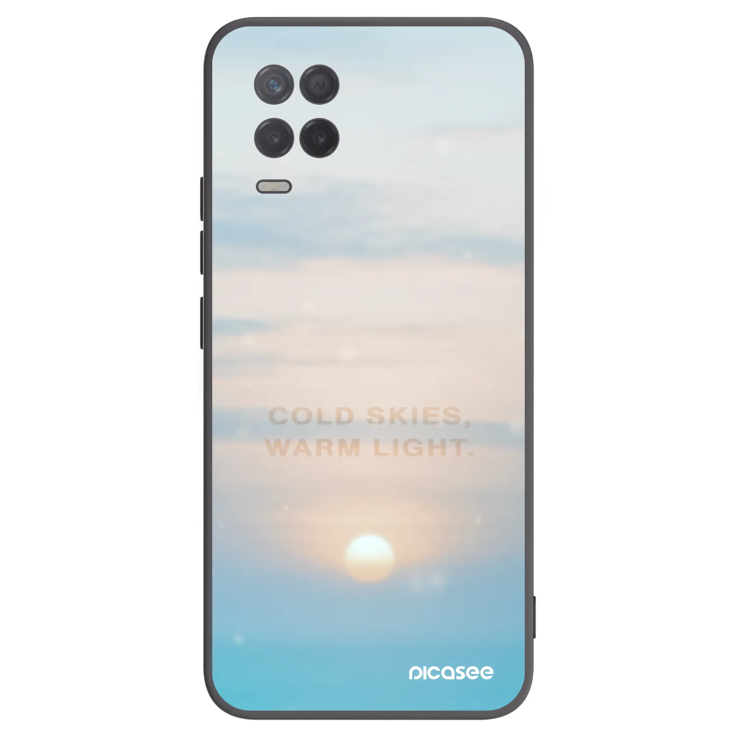 Picasee Μαύρη θήκη σιλικόνης για Realme 8 5G - COLD SKIES