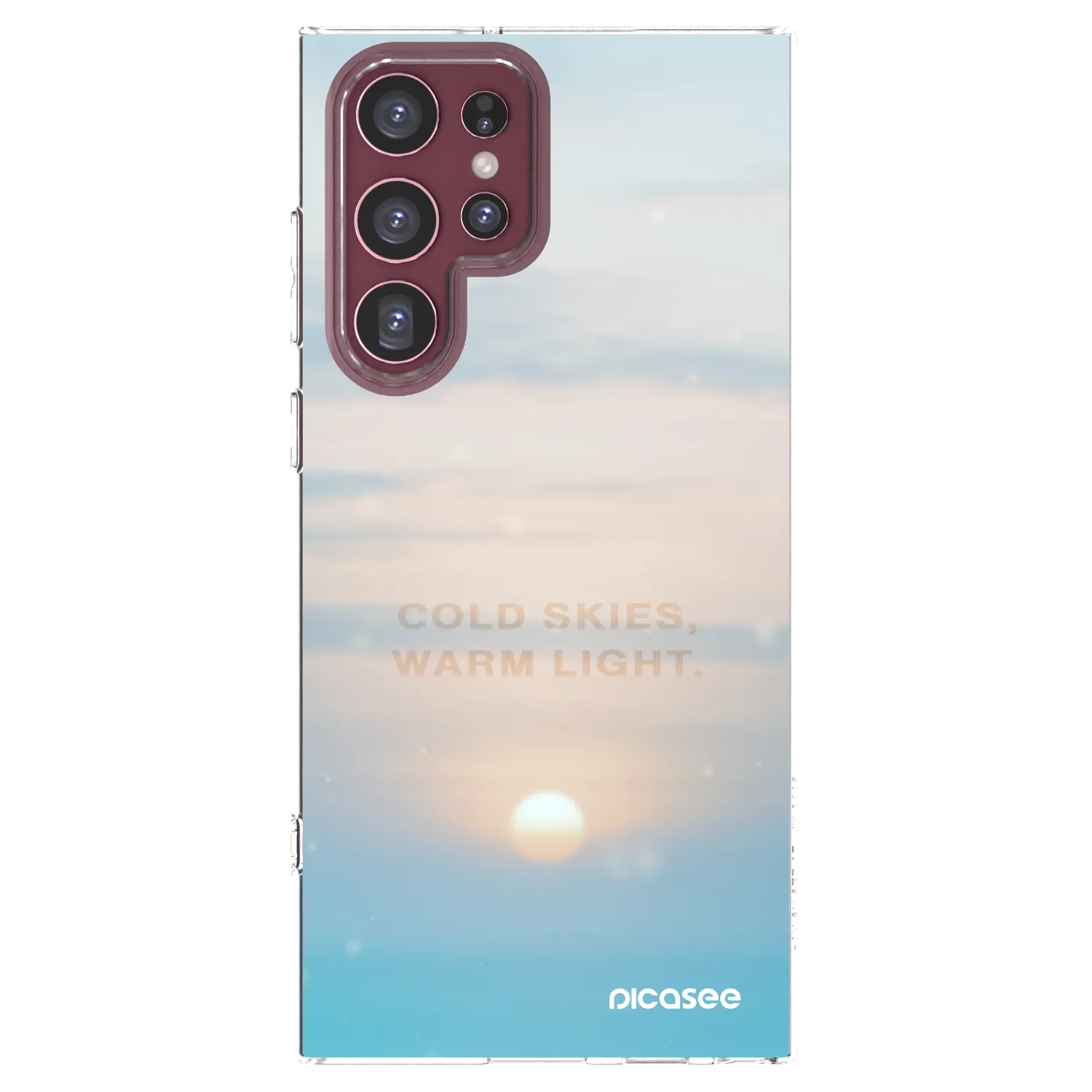 Picasee διαφανής θήκη σιλικόνης Samsung Galaxy S22 Ultra 5G - COLD SKIES