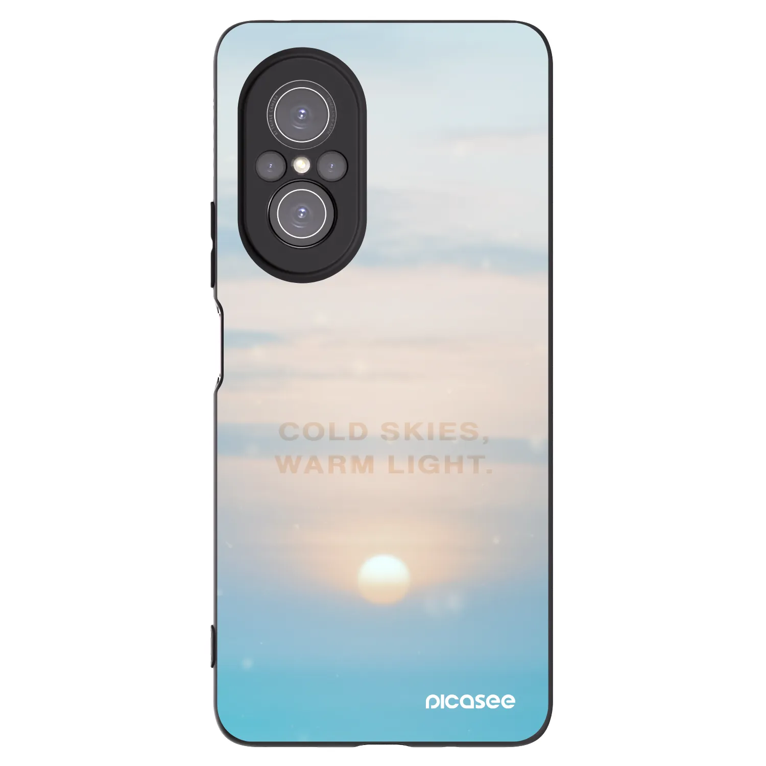 Picasee Μαύρη θήκη σιλικόνης για Huawei Nova 9 SE - COLD SKIES