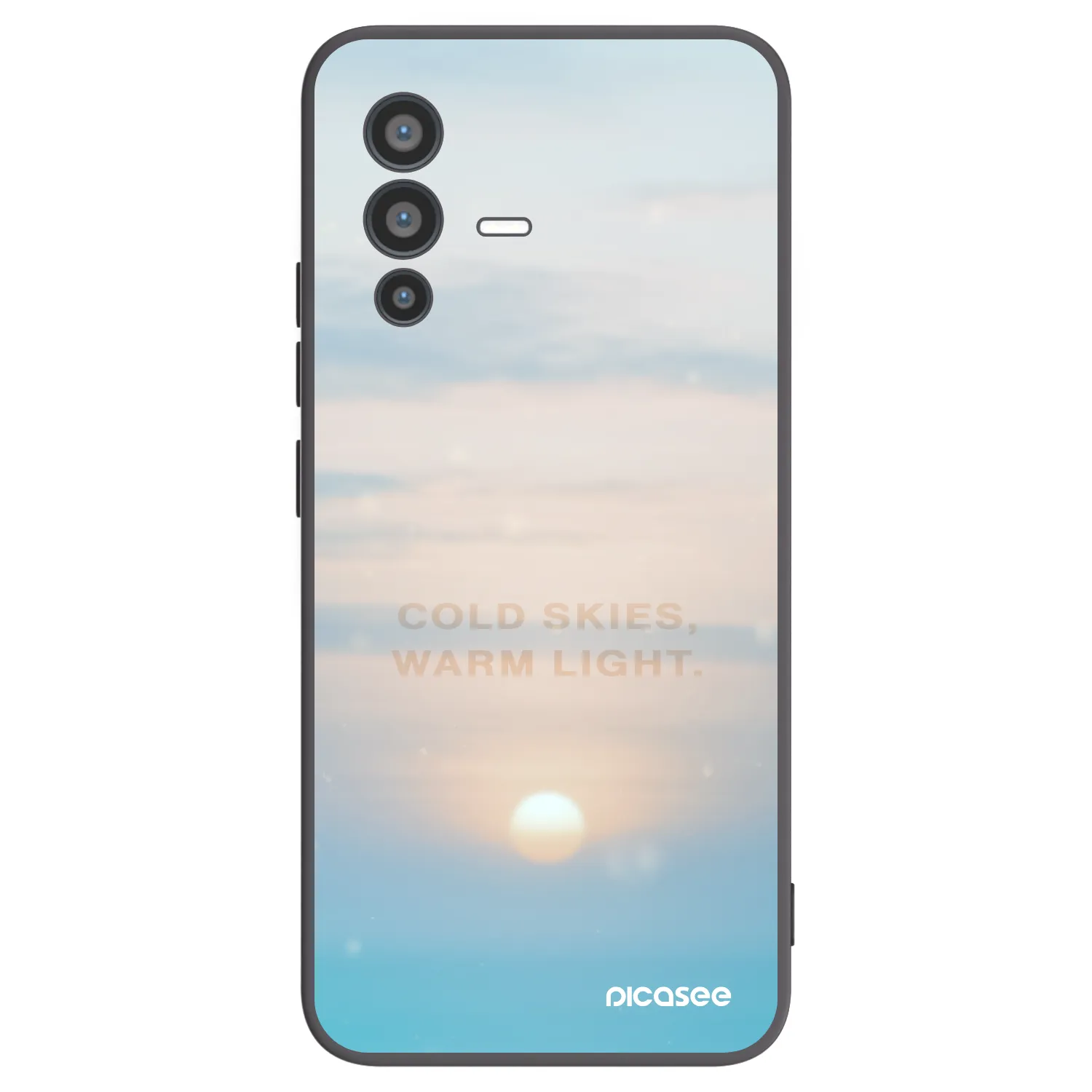 Picasee Μαύρη θήκη σιλικόνης για Vivo V23 5G - COLD SKIES