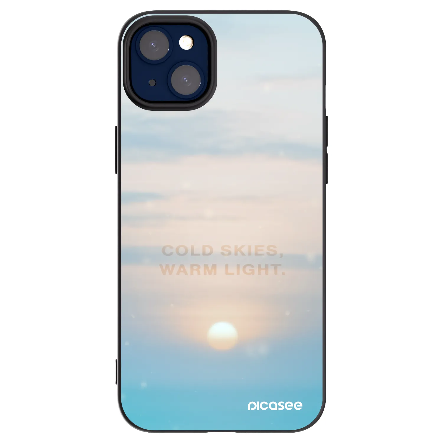 Picasee Μαύρη θήκη σιλικόνης για Apple iPhone 14 Plus - COLD SKIES