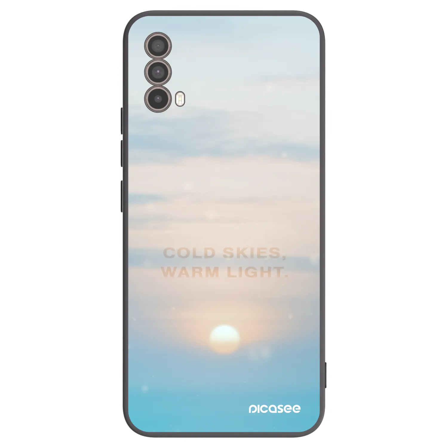 Picasee Μαύρη θήκη σιλικόνης για Motorola Moto E40 - COLD SKIES