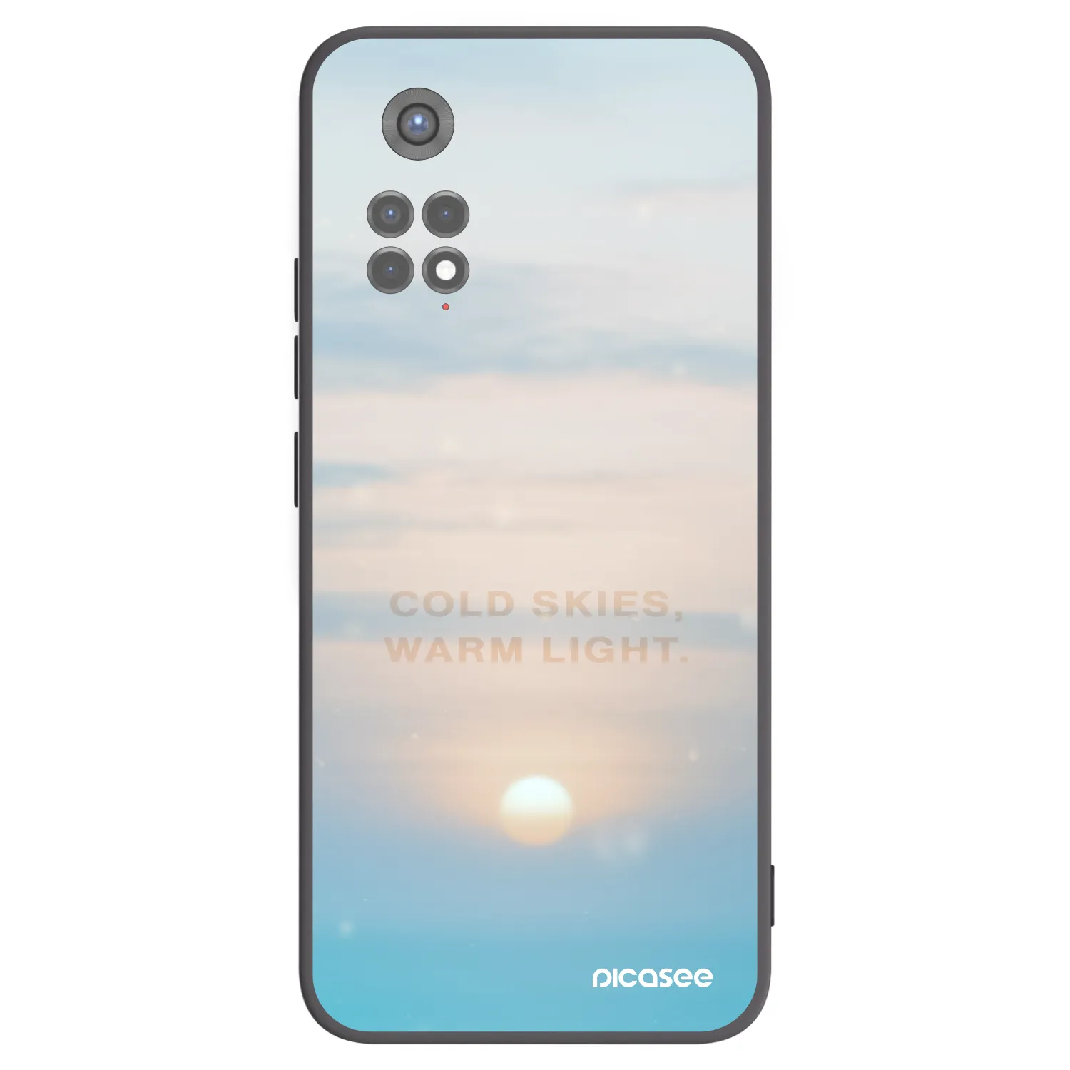 Picasee Μαύρη θήκη σιλικόνης για Xiaomi Redmi Note 11S 5G - COLD SKIES