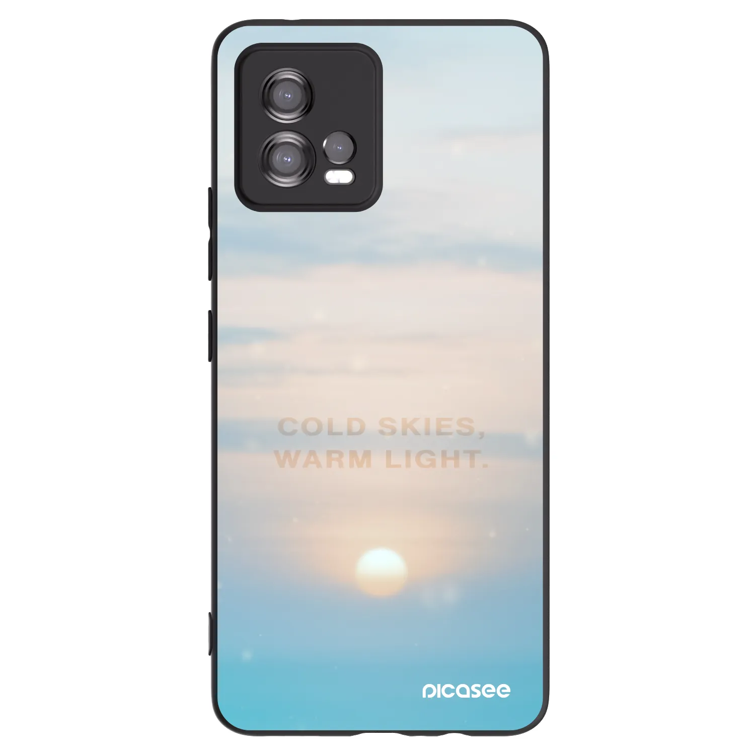 Picasee Μαύρη θήκη σιλικόνης για Motorola Moto G72 - COLD SKIES
