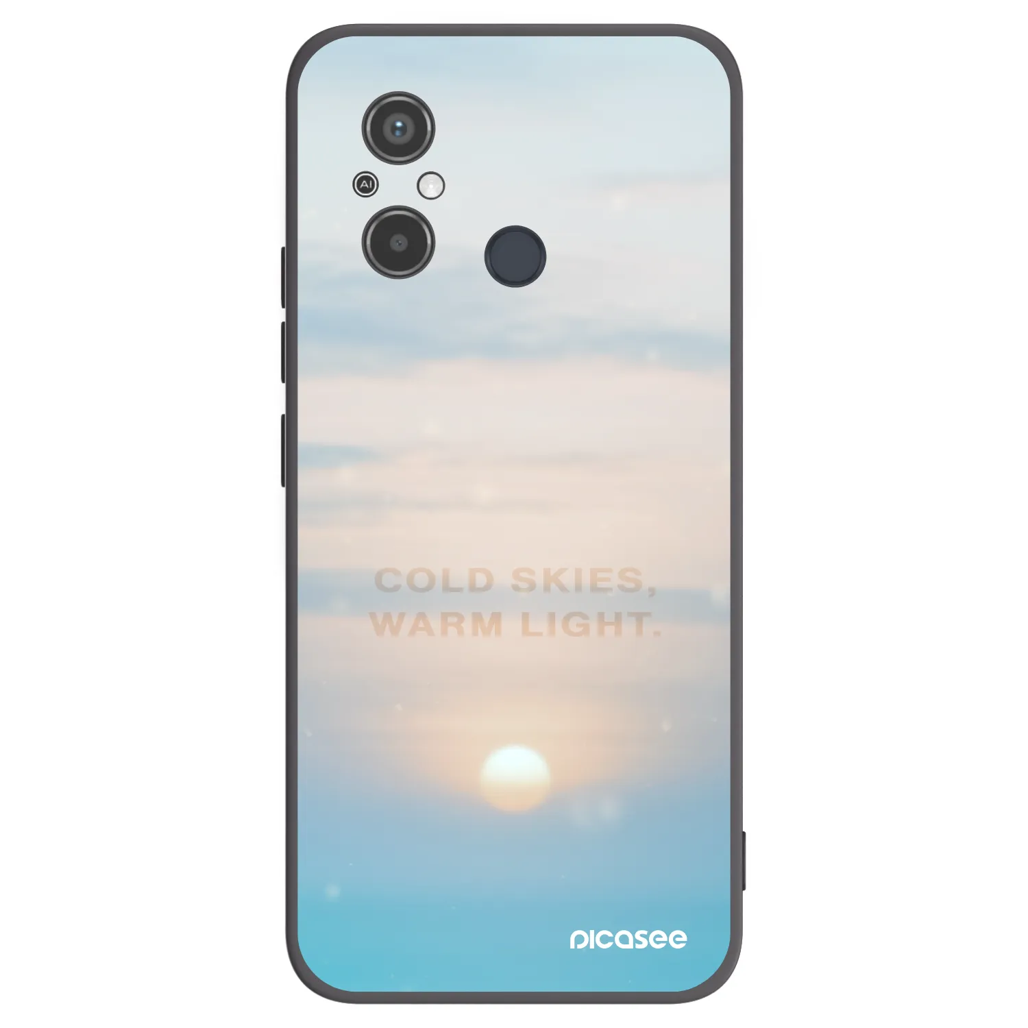 Picasee Μαύρη θήκη σιλικόνης για Xiaomi Redmi 12C - COLD SKIES