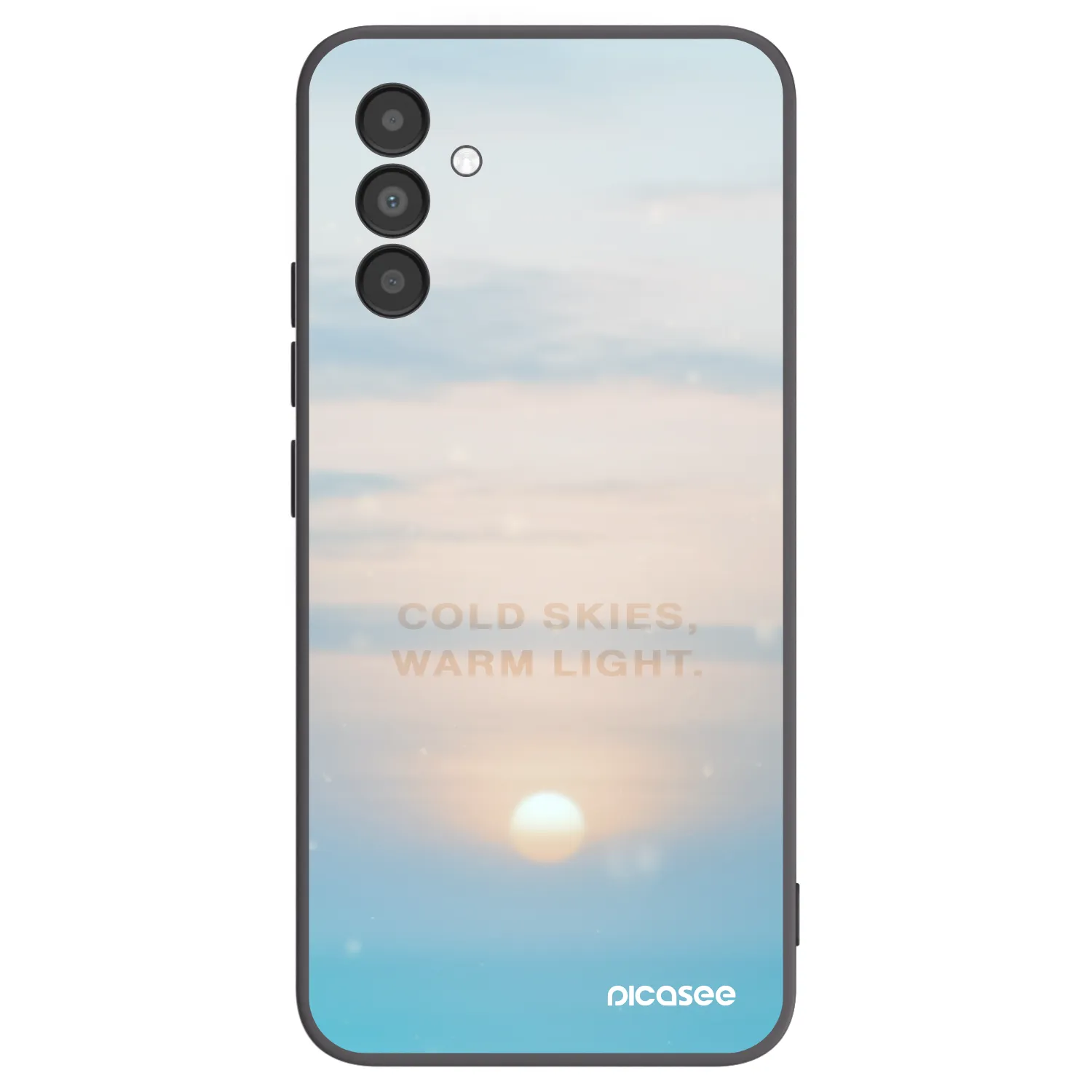 Picasee Μαύρη θήκη σιλικόνης για Samsung Galaxy A04s A047F - COLD SKIES