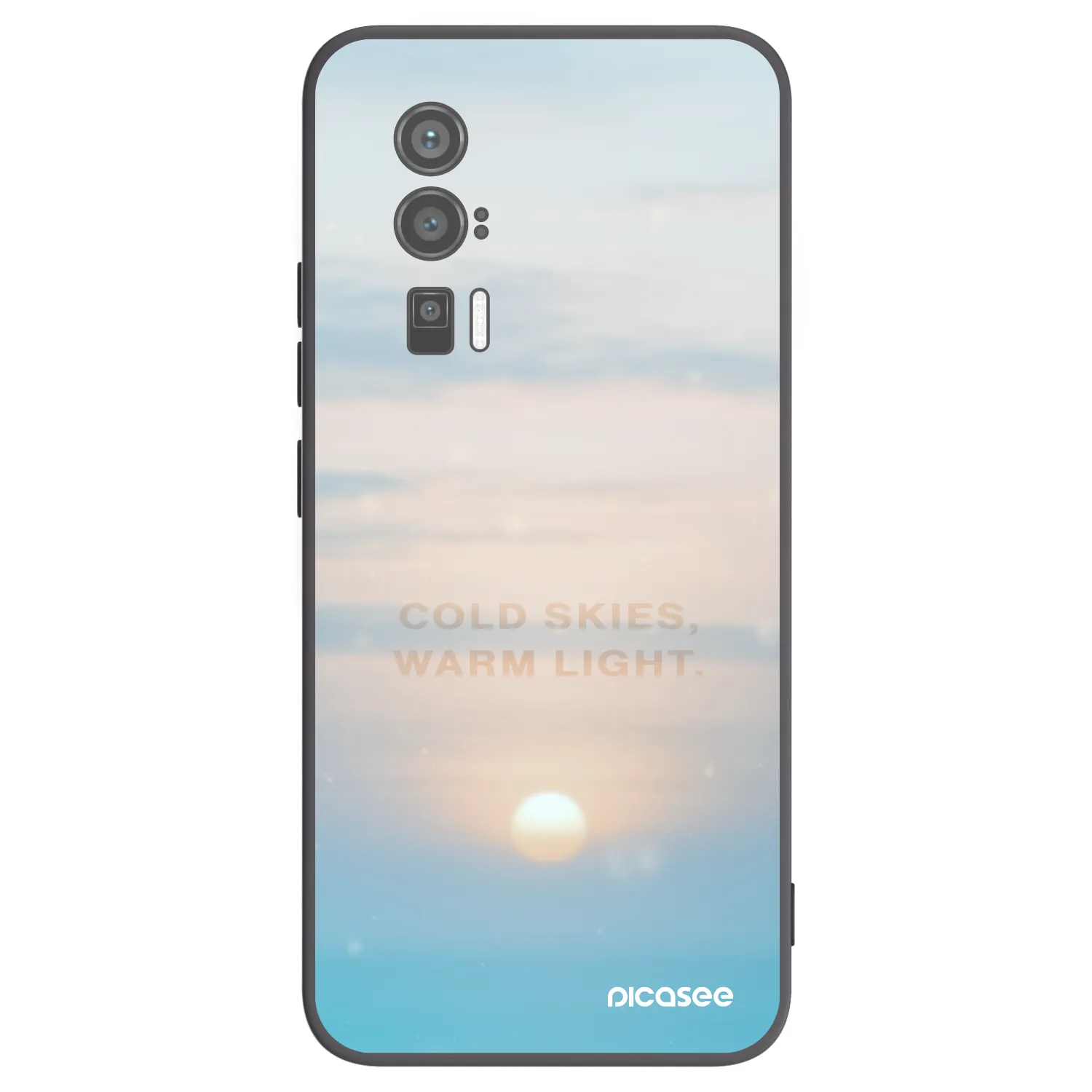 Picasee Μαύρη θήκη σιλικόνης για Xiaomi Poco F5 Pro 5G - COLD SKIES