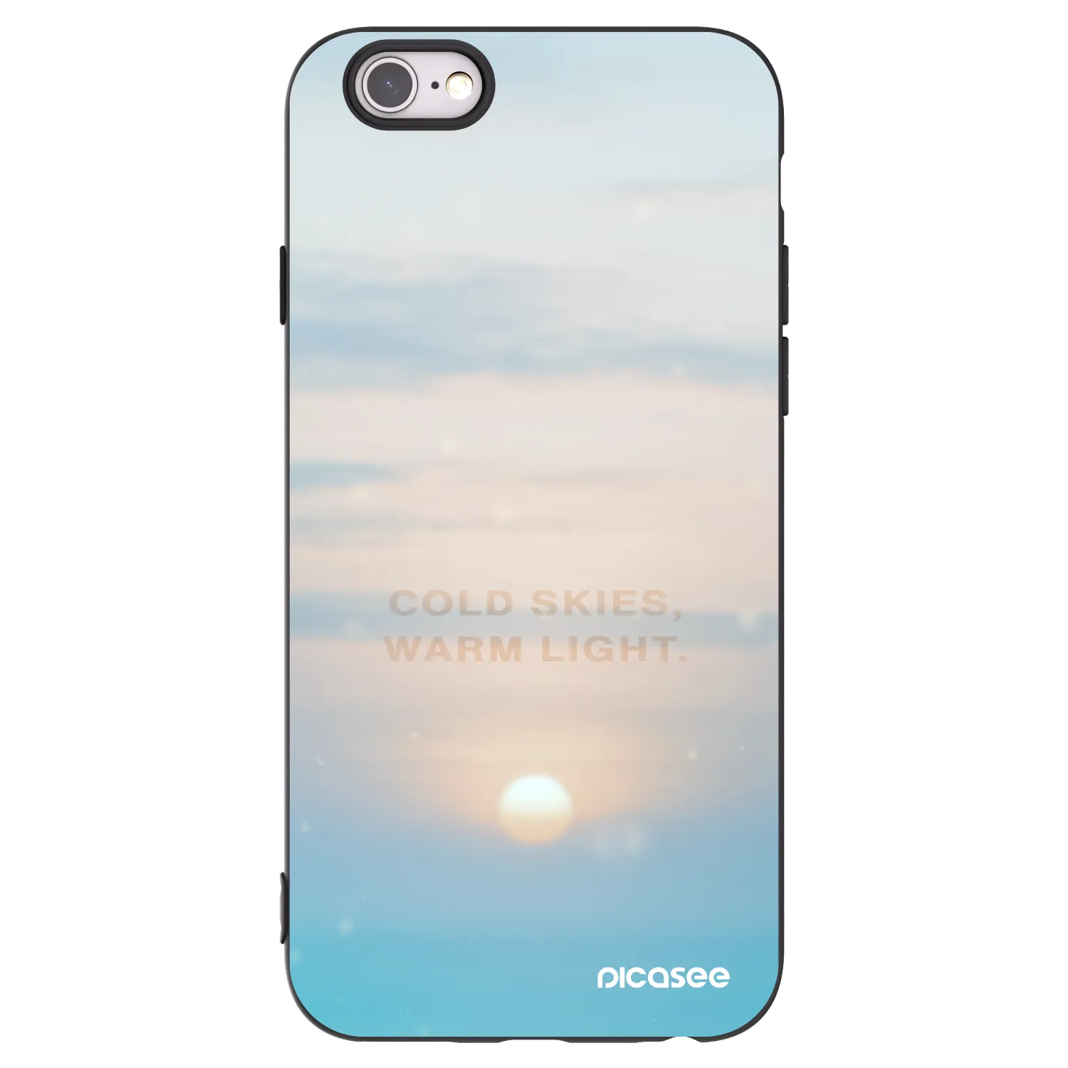 Picasee Μαύρη θήκη σιλικόνης για Apple iPhone 6/6S - COLD SKIES