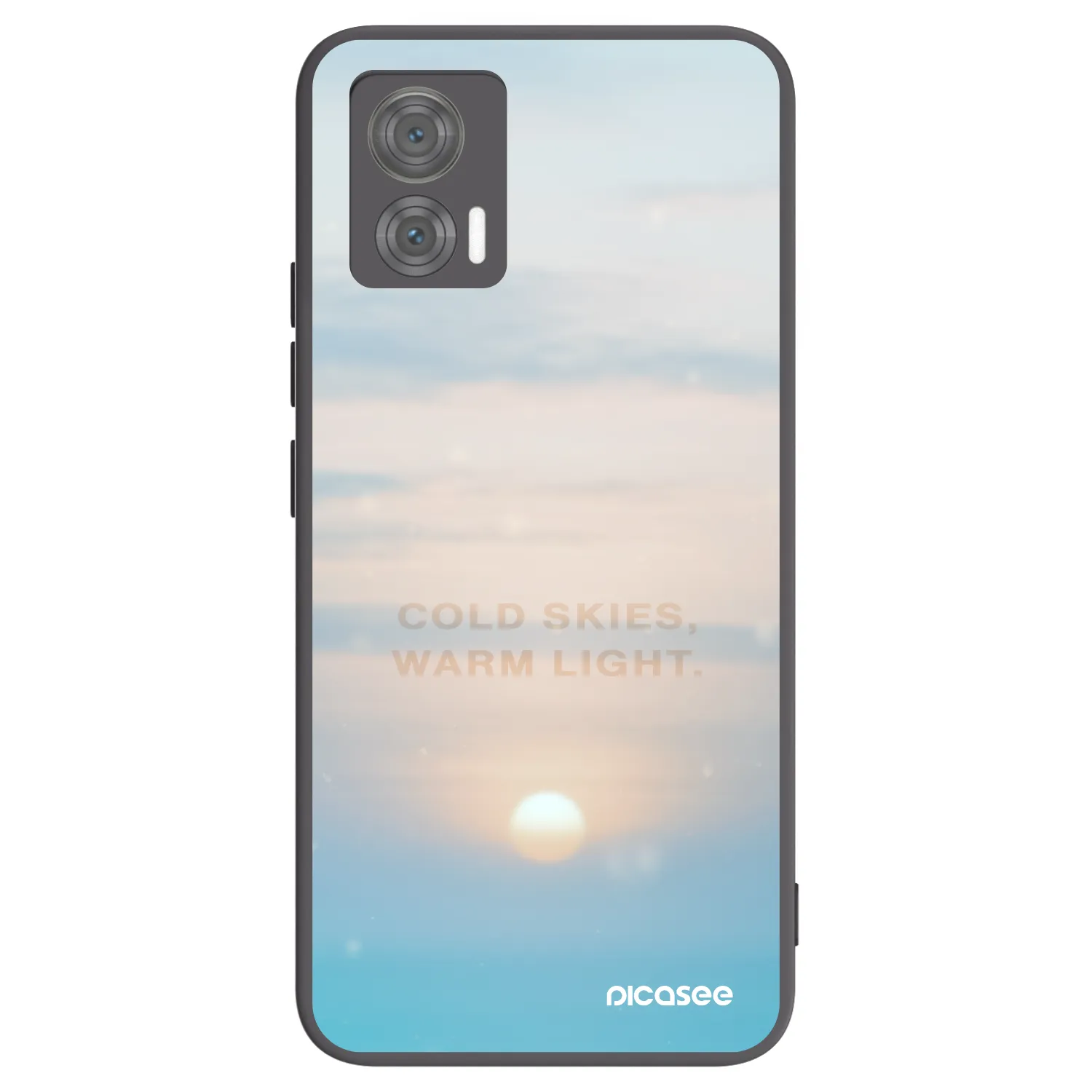 Picasee Μαύρη θήκη σιλικόνης για Motorola Edge 30 Neo - COLD SKIES