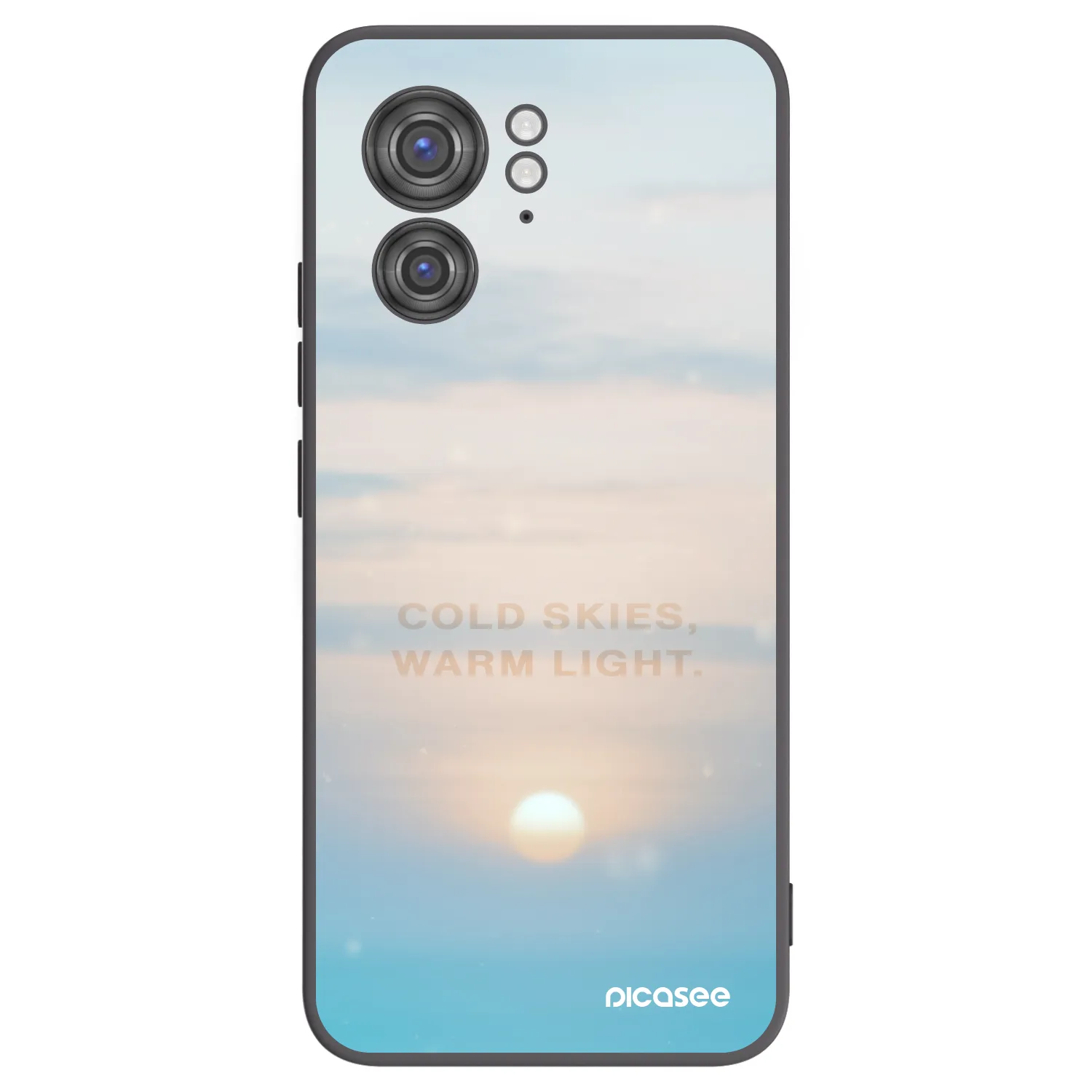 Picasee Μαύρη θήκη σιλικόνης για Motorola Edge 40 - COLD SKIES